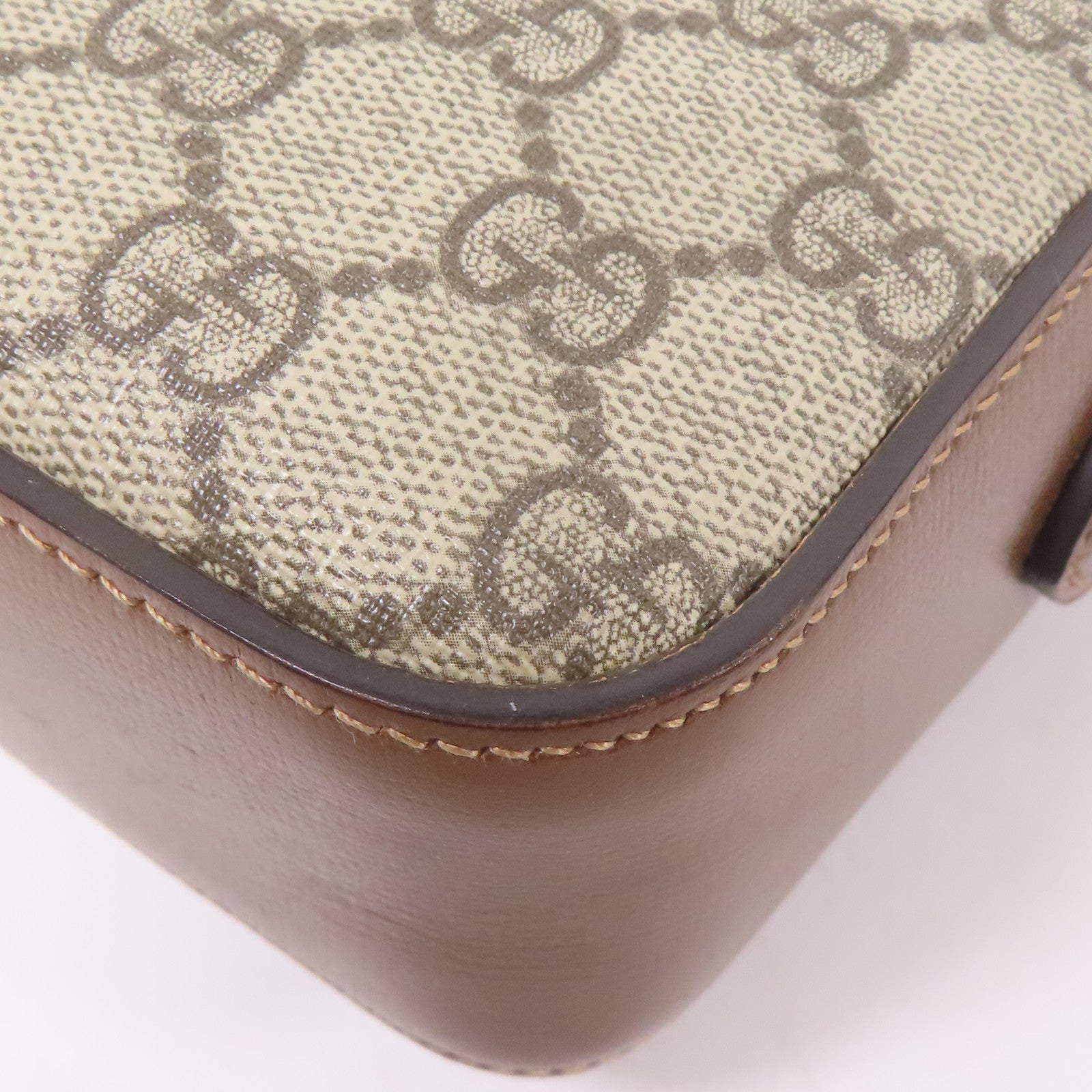 GUCCI 塗層帆布Horsebit 1955 Small Camera Bag金扣肩背袋