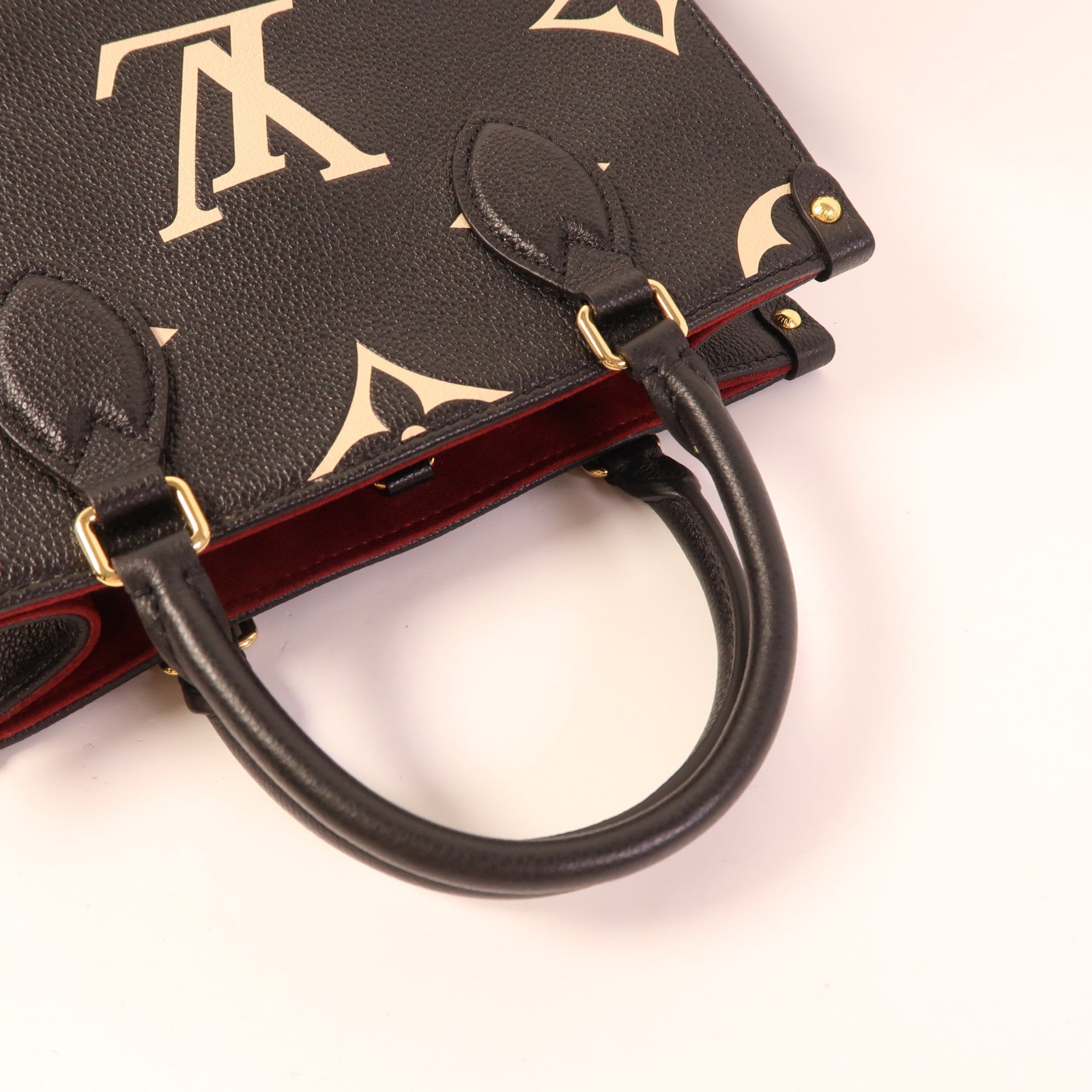 LOUIS VUITTON Monogram Empreinte On The Go PM金扣手挽肩背兩用袋