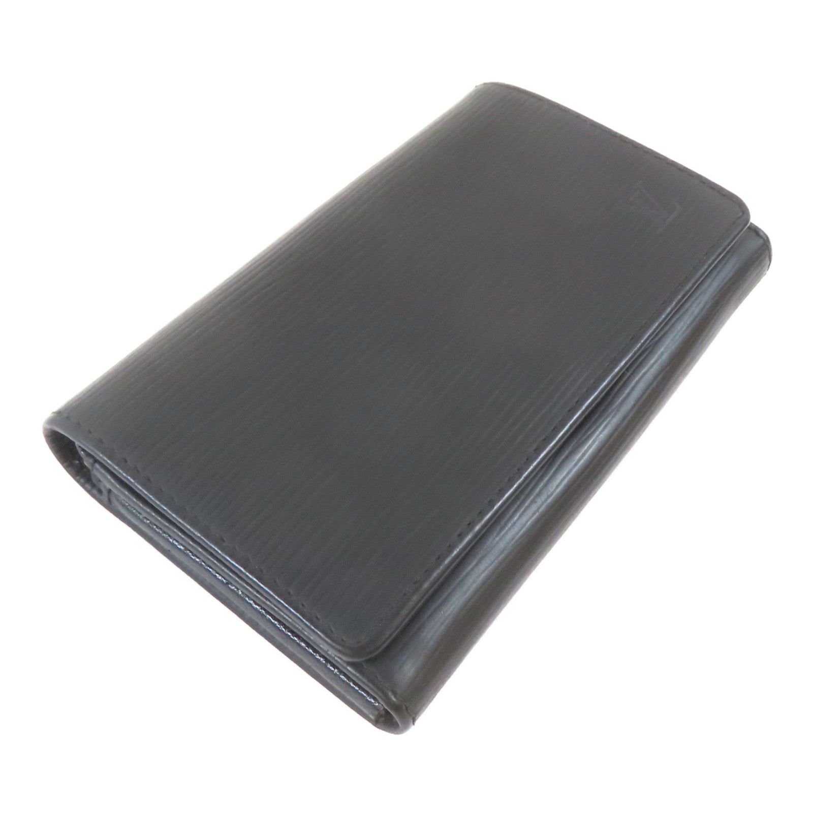LOUIS VUITTON 【激減優惠】Epi Portefeuille Tresor Wallet金扣錢包黑色