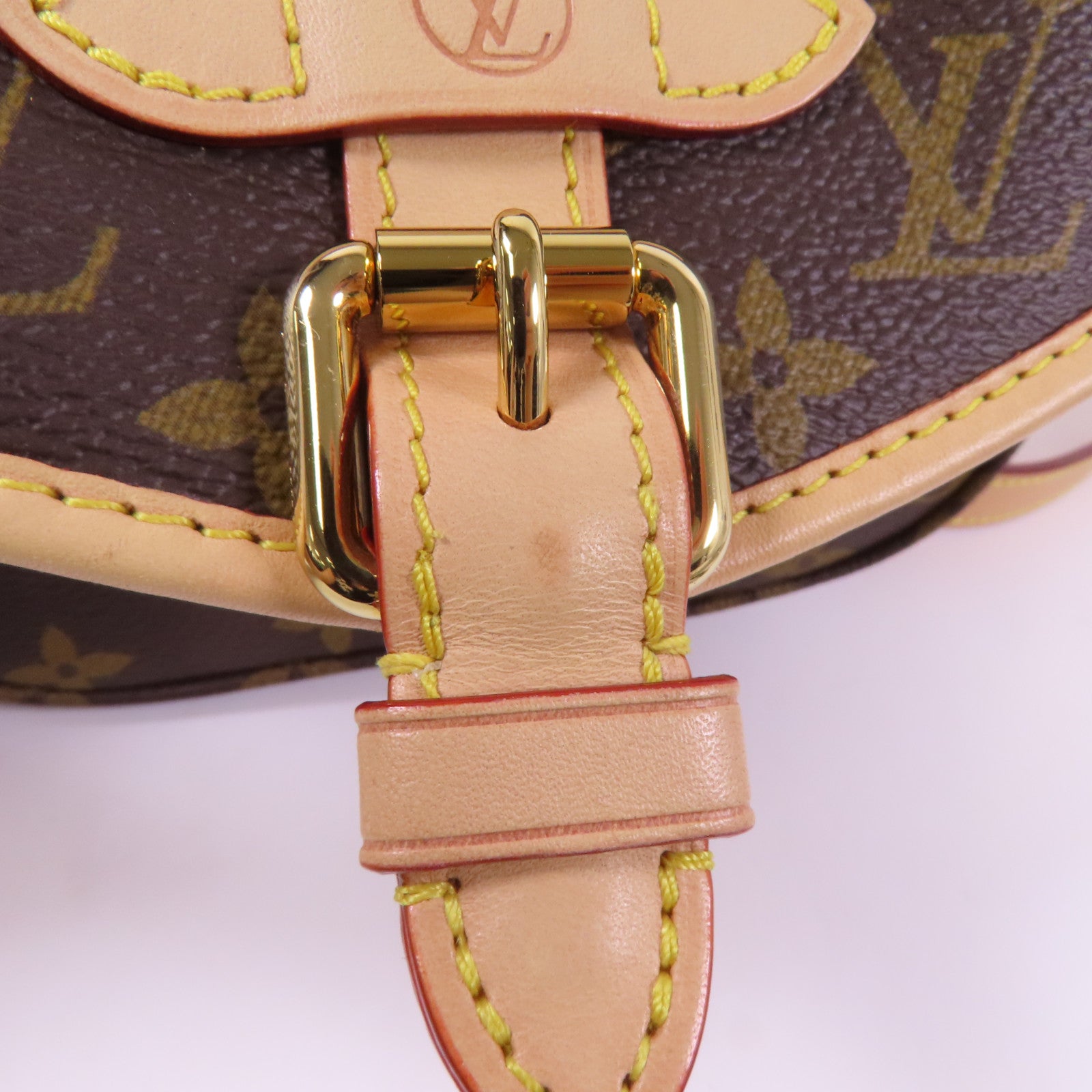 LOUIS VUITTON Monogram Saumur BB金扣手挽肩背兩用袋