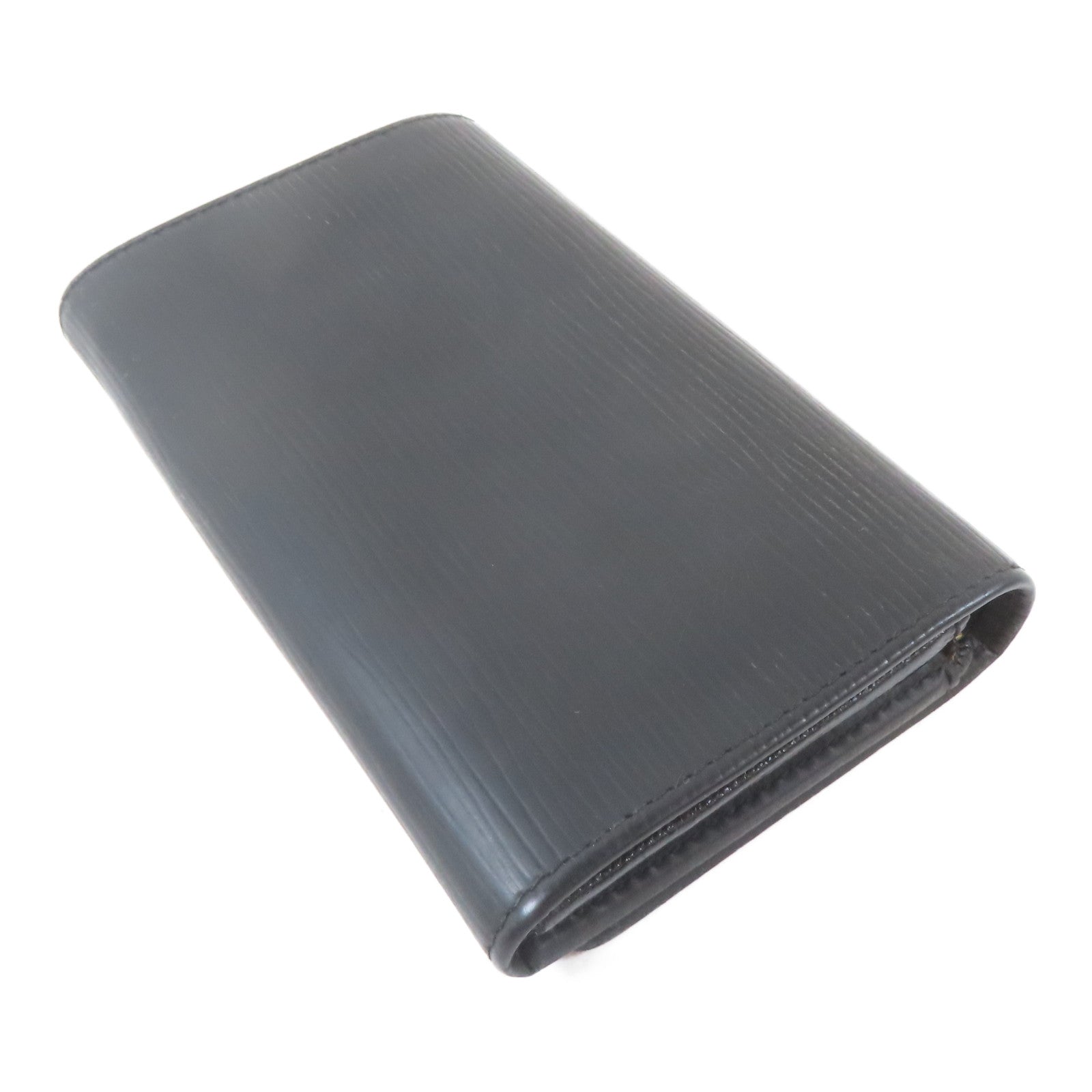 LOUIS VUITTON 【激減優惠】Epi Portefeuille Tresor Wallet金扣錢包黑色