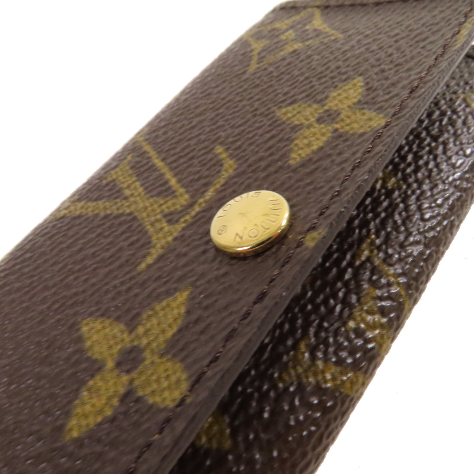 LOUIS VUITTON Monogram Multicles 4 Key Holder金扣鎖匙套啡色