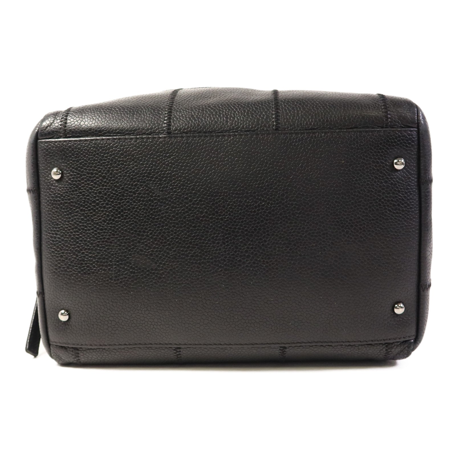 CHANEL 牛皮皮革Shoulder Bag銀扣肩背袋