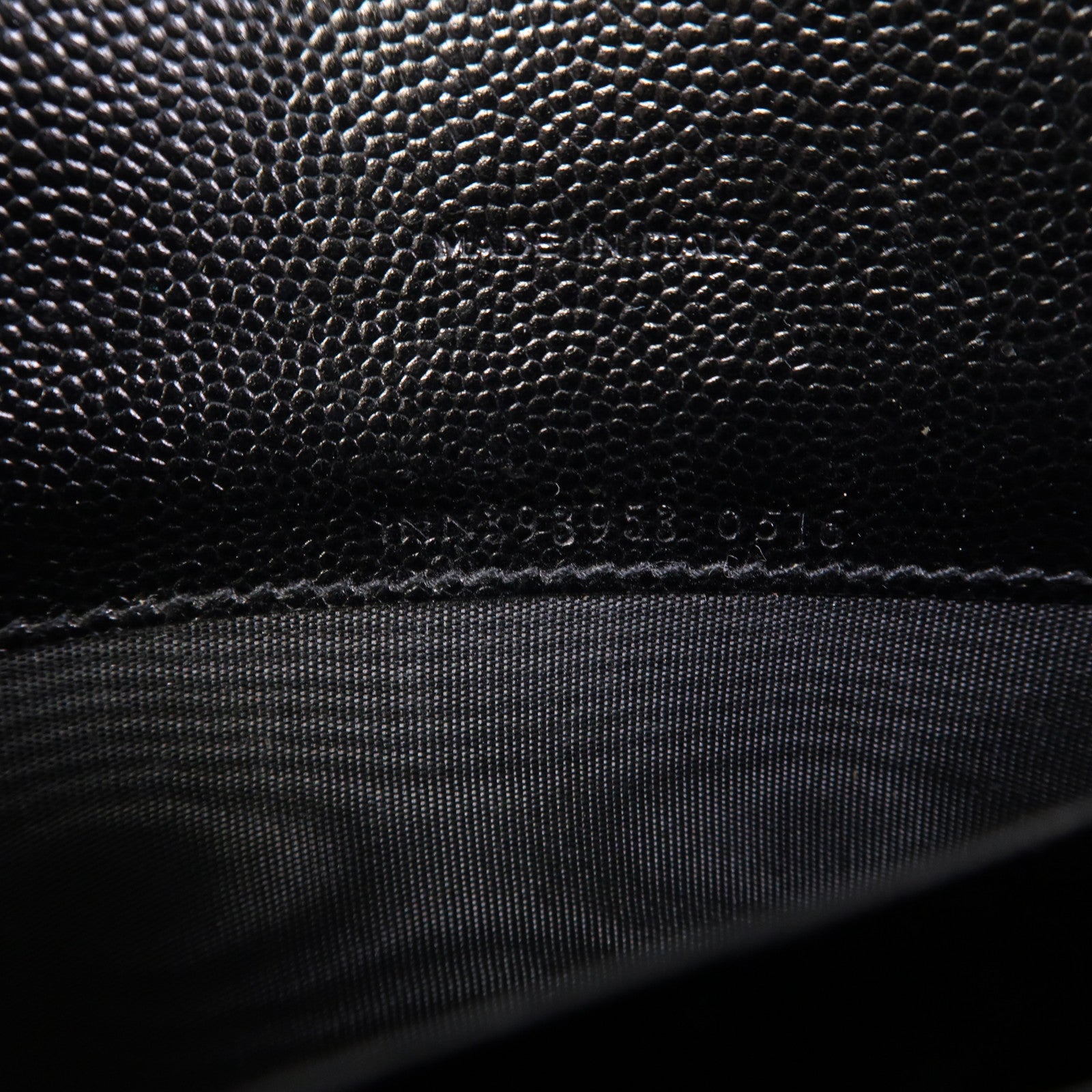 SAINT LAURENT 斜紋牛皮皮革Chain Shoulder Bag金扣鏈帶肩背袋黑色