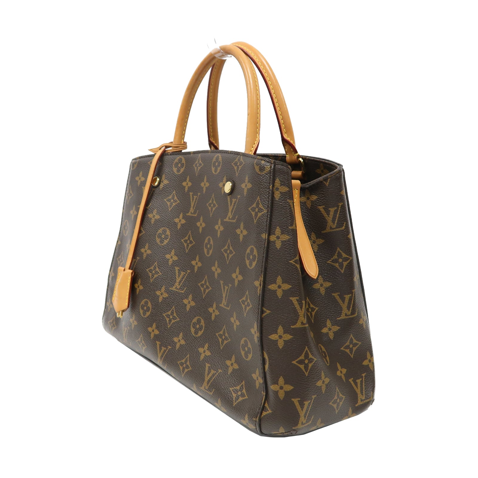 LOUIS VUITTON Monogram Montaigne MM金扣手挽肩背兩用袋啡色