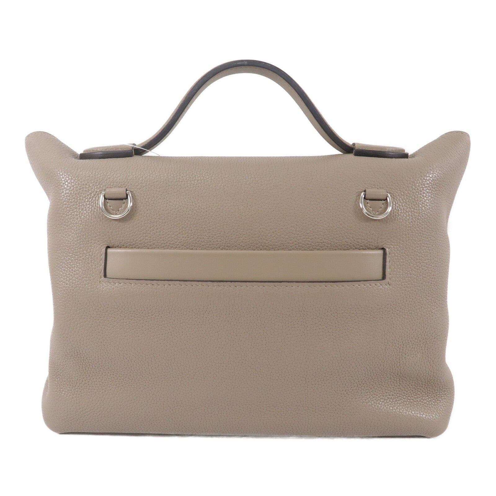 HERMES Togo皮革/Swift皮革24/24 29cm手挽肩背兩用袋Gris Asphalte
