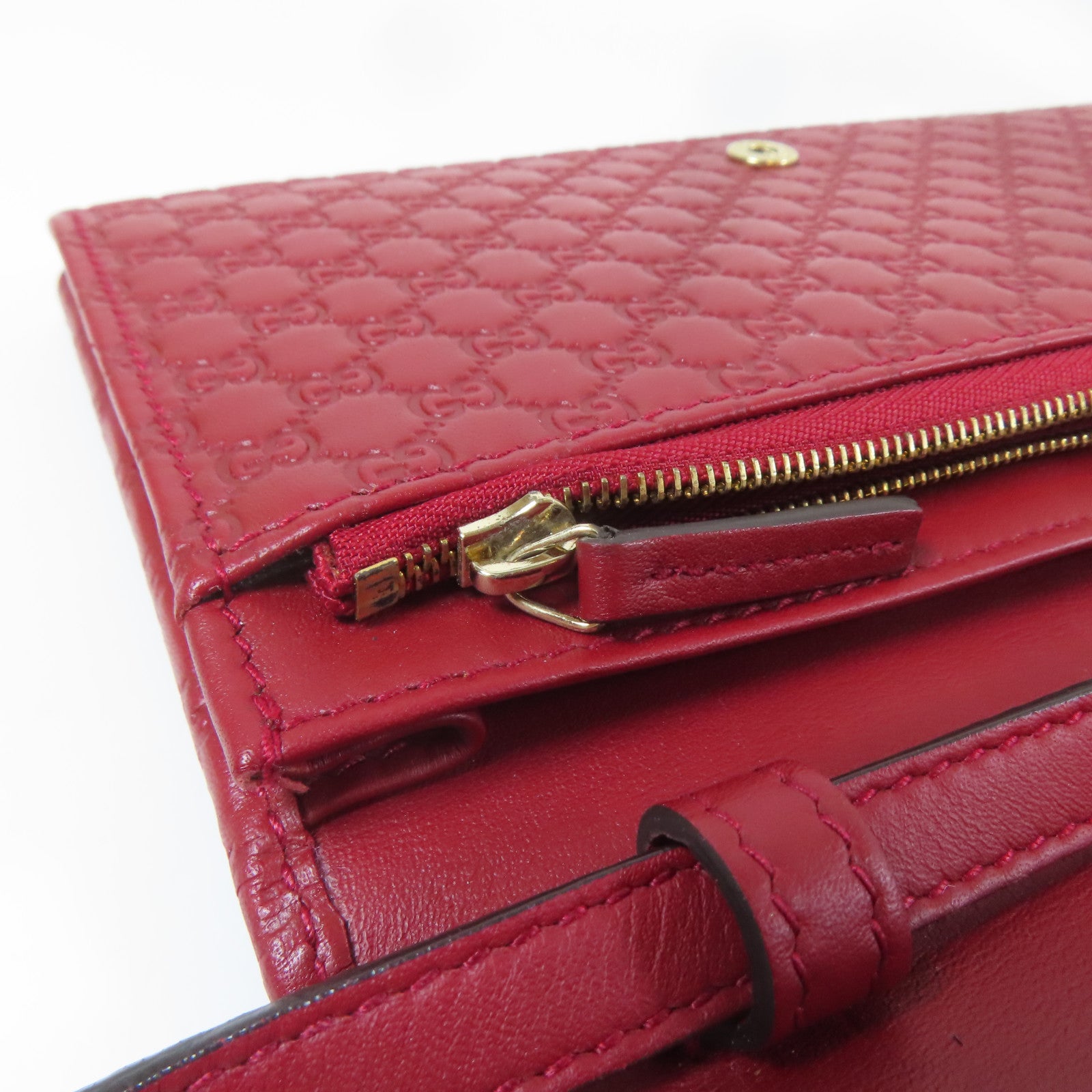 GUCCI 牛皮皮革Shoulder Bag金扣肩背袋紅色