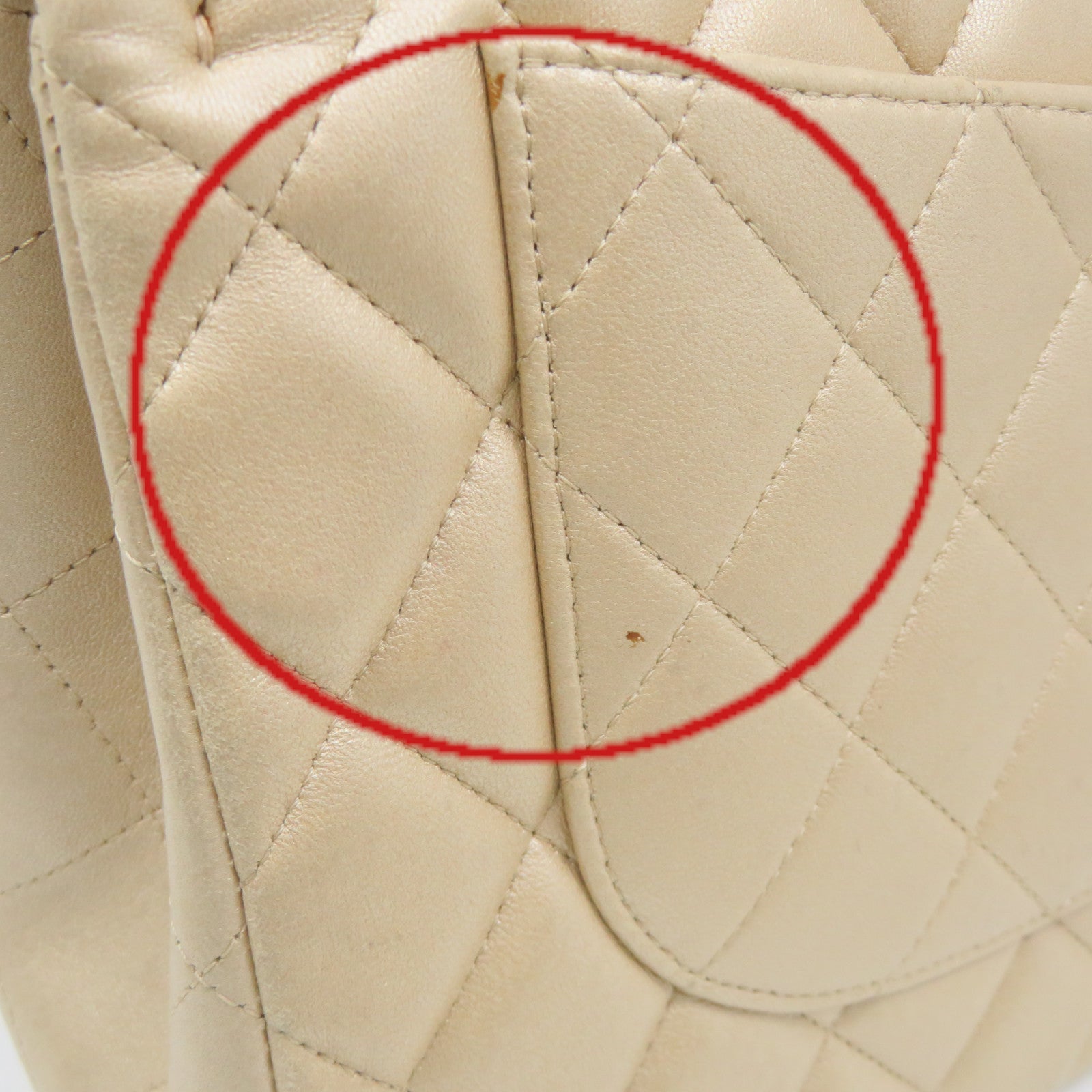 CHANEL 【激減優惠】菱格羊皮皮革Jumbo Chain Shoulder Bag金扣鏈帶肩背袋金色