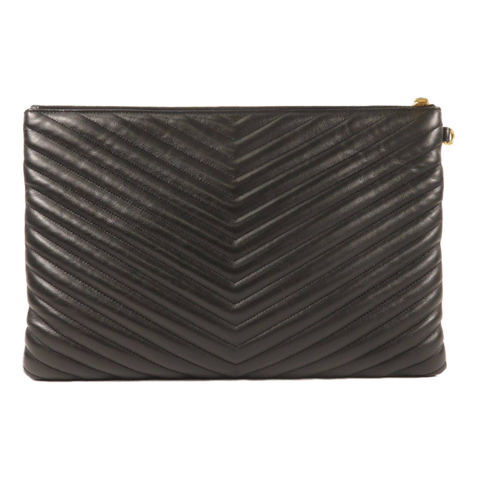 SAINT LAURENT 牛皮皮革Clutch Bag金扣手拿包