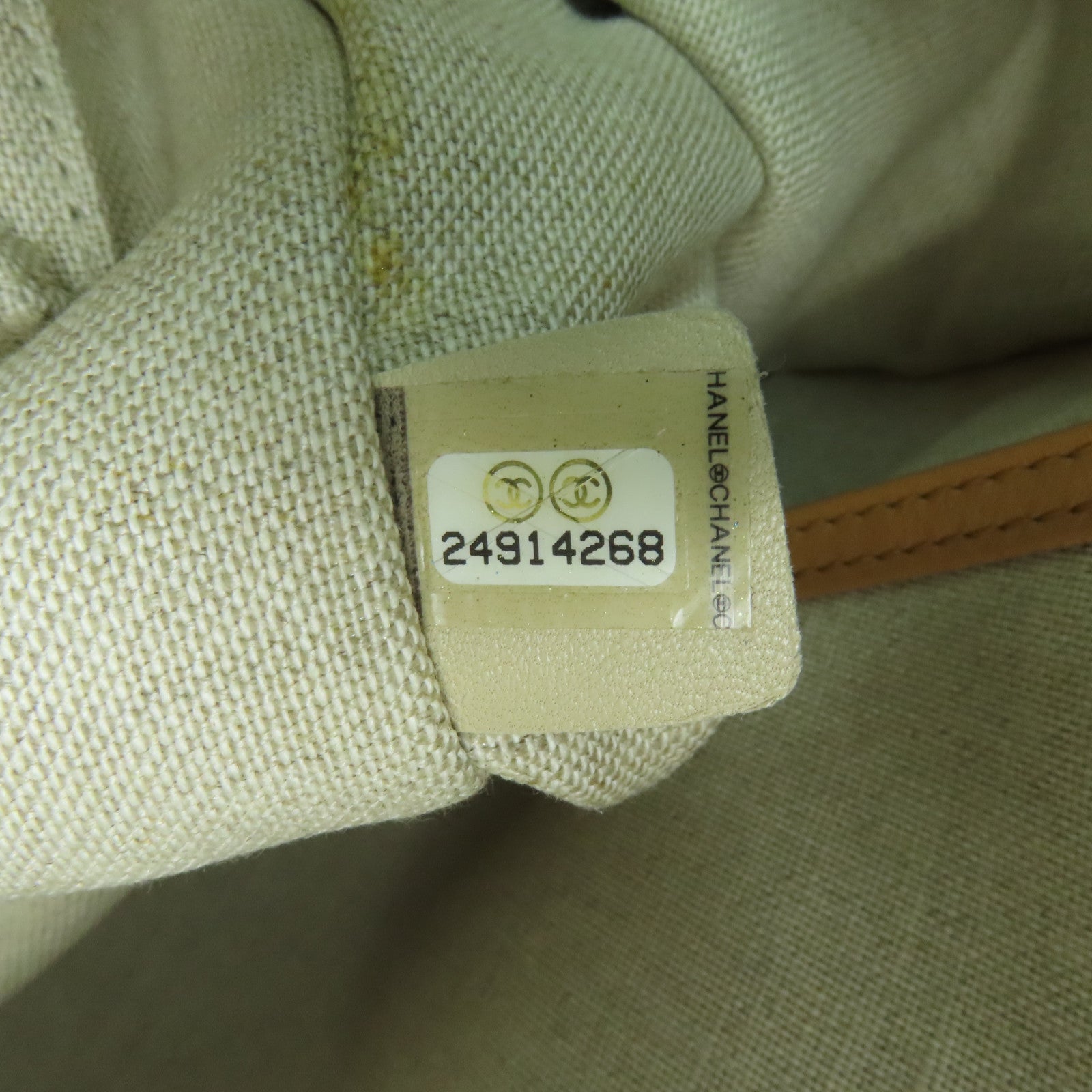 CHANEL 【清倉大減價】帆布Shoulder Tote銀扣手挽肩背兩用袋白色/灰色