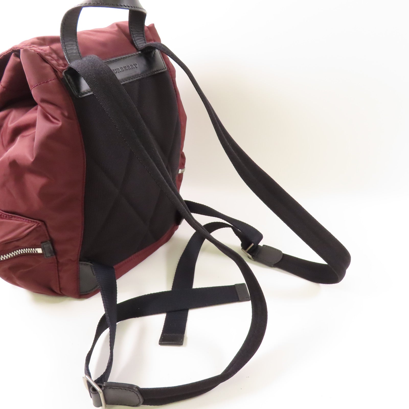 BURBERRY 尼龍Backpack銀扣背包