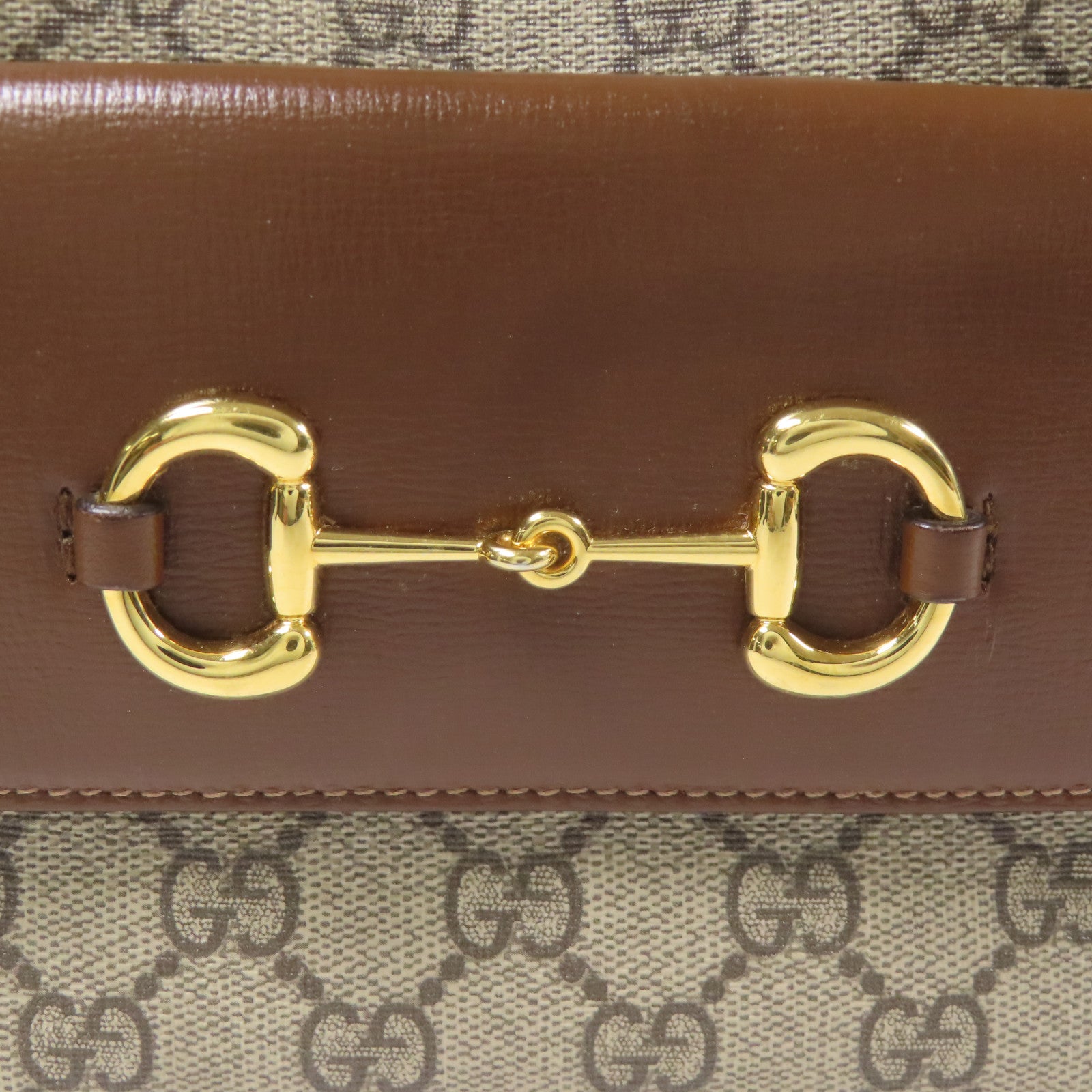 GUCCI 塗層帆布Horsebit 1955 Small Camera Bag金扣肩背袋