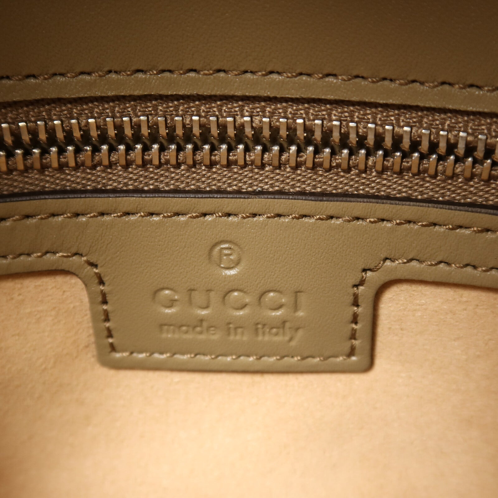 GUCCI 塗層帆布Petit GG Mini Bag銀扣鏈帶手挽肩背兩用袋