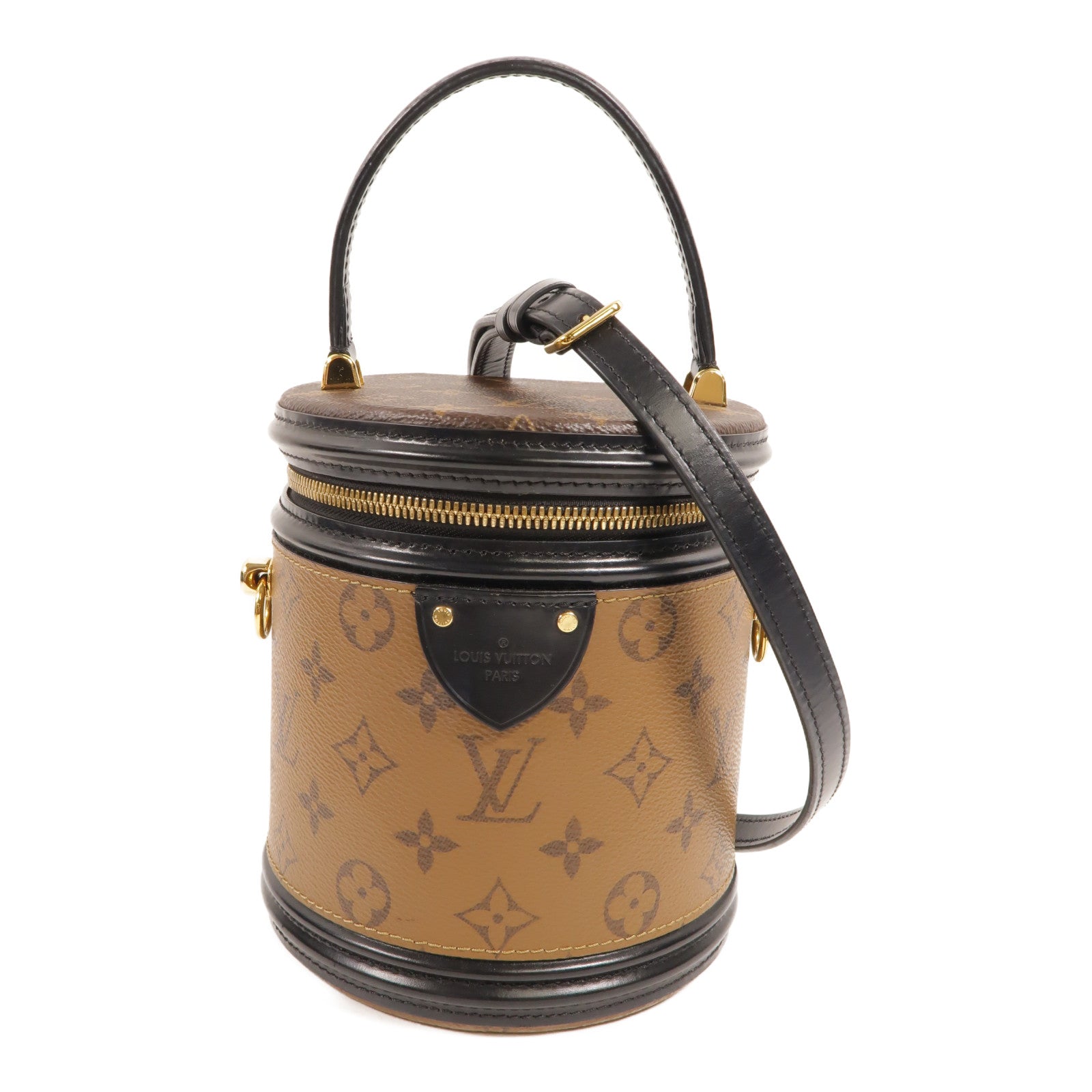 LOUIS VUITTON Monogram Reverse Cannes金扣手挽肩背兩用袋