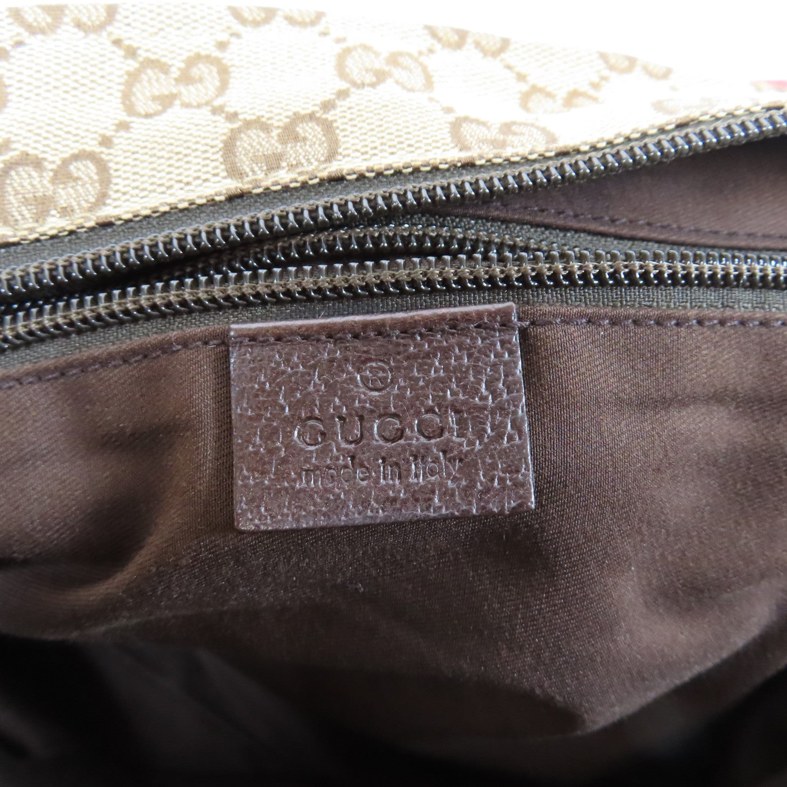 GUCCI 【激減優惠】帆布Tote Bag銀扣肩背袋啡色