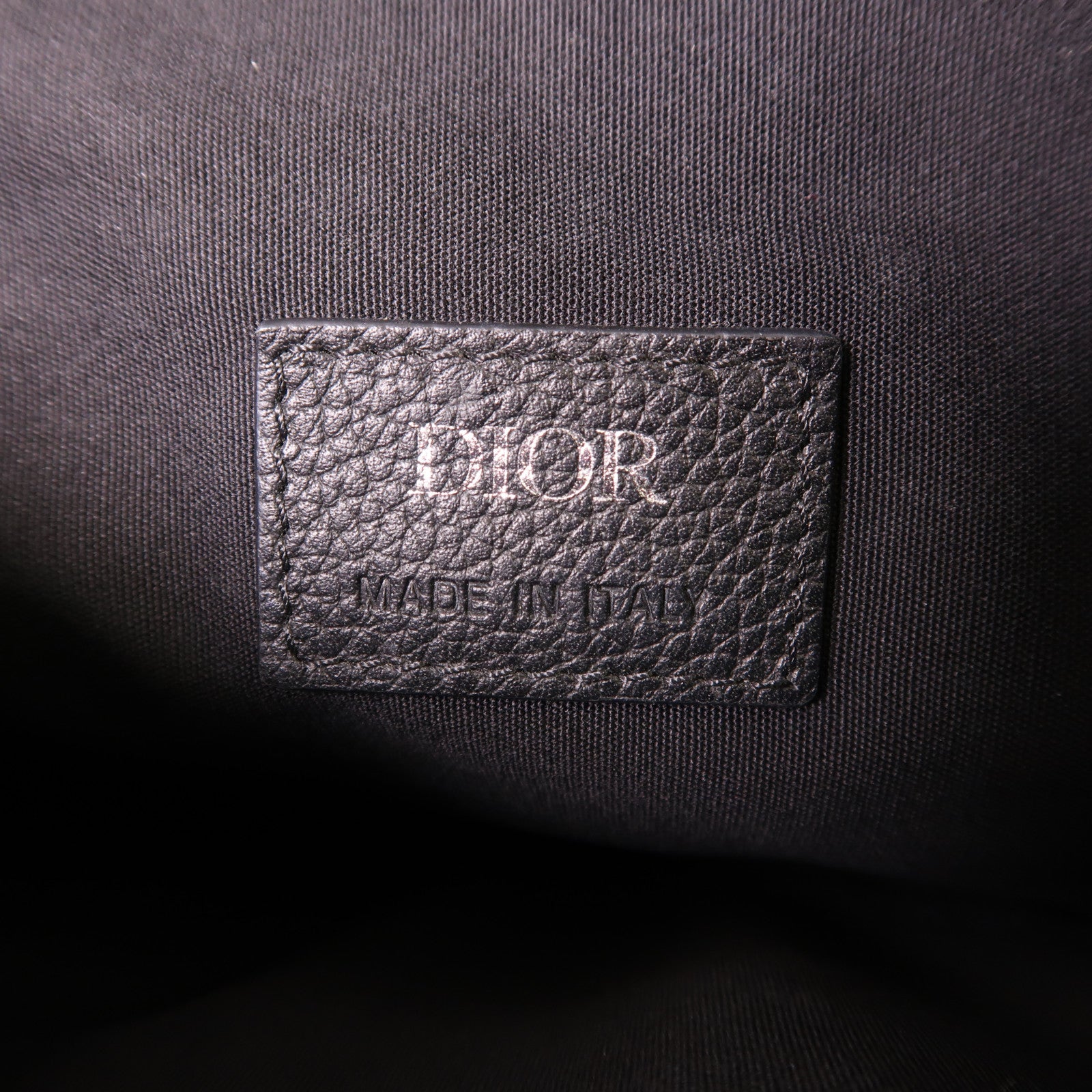 Dior 牛皮皮革Saddle Bag銀扣肩背袋