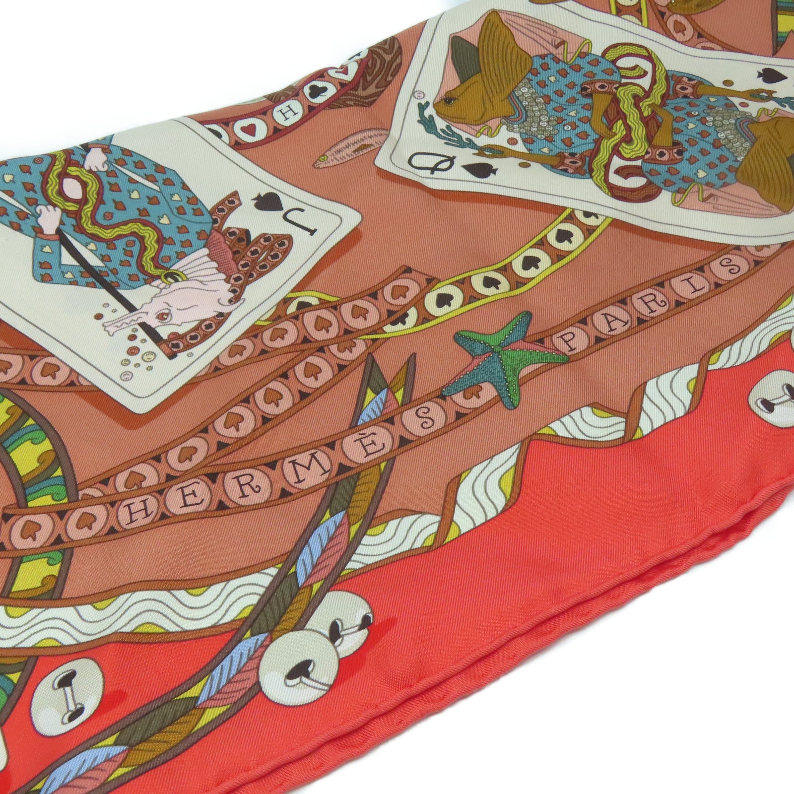 HERMES 【激減優惠】絲質Scarf 90x90絲巾紅色