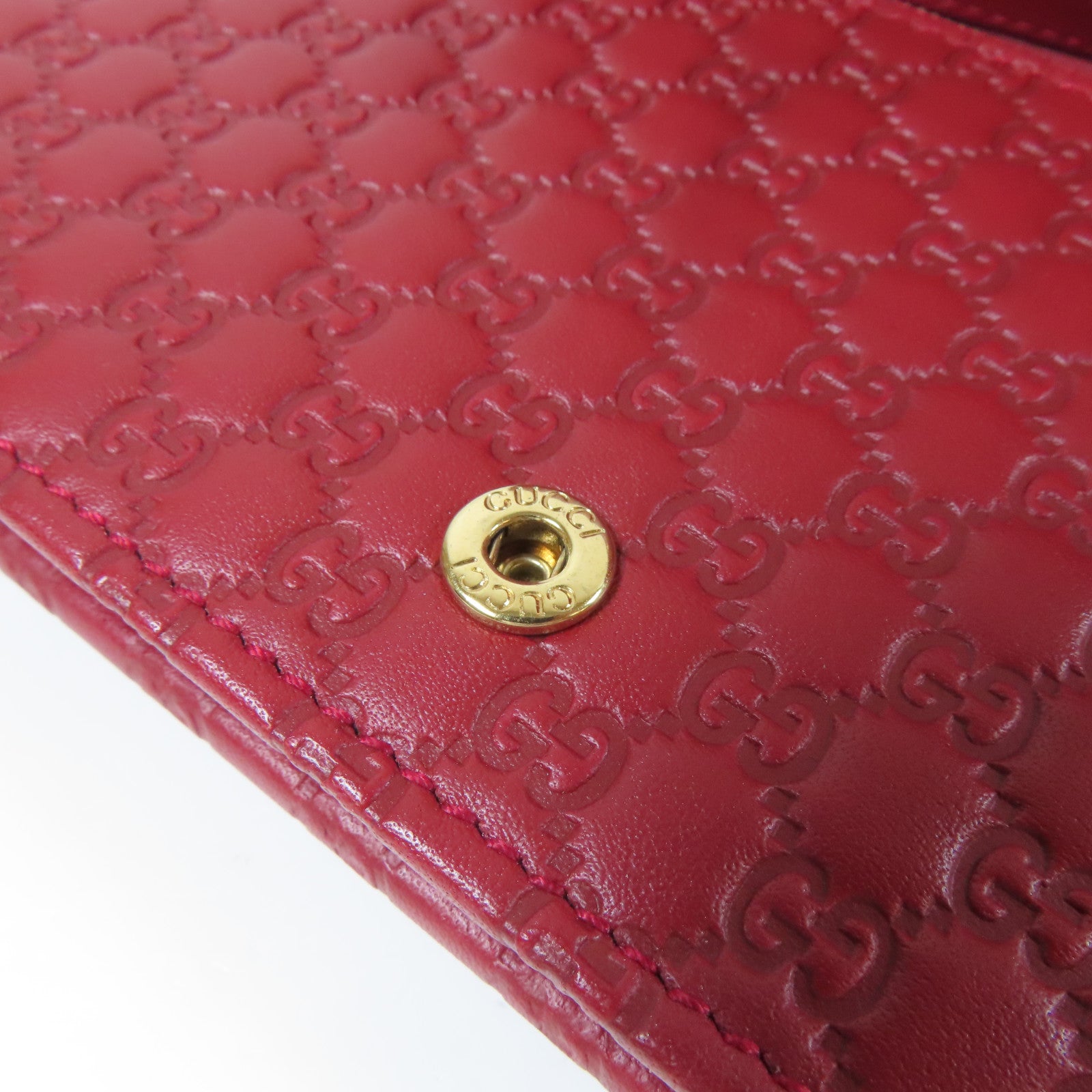 GUCCI 牛皮皮革Shoulder Bag金扣肩背袋紅色