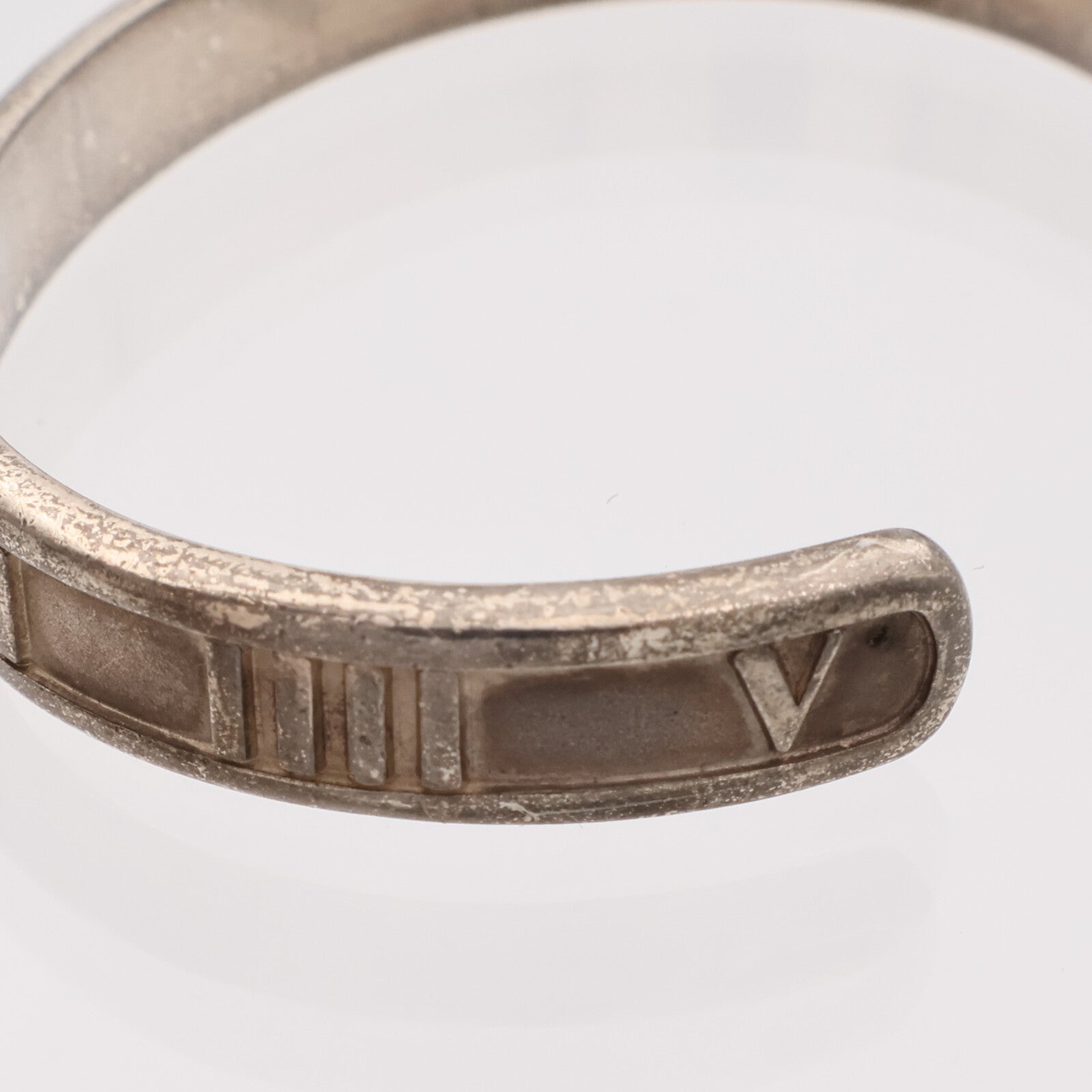 TIFFANY＆CO 925純銀Atlas Bangle鑽石手鐲