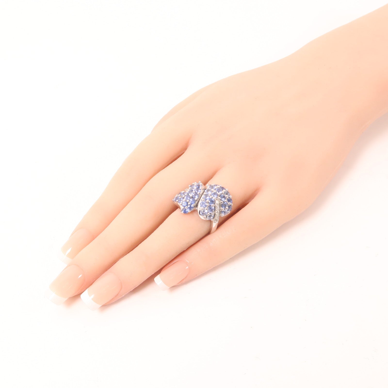 JEWELRY 【激減優惠】18K白金Sapphire Diamond Ring 4.36ct藍寶石/0.14ct鑽石戒指US#6