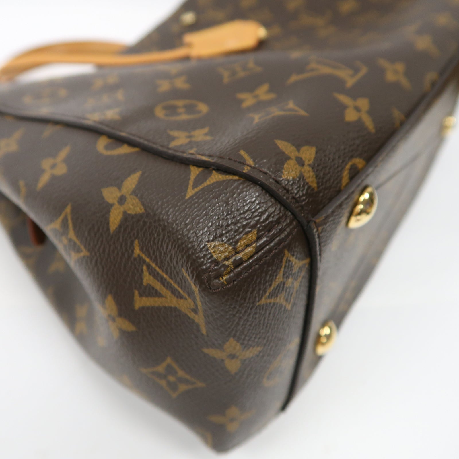 LOUIS VUITTON Monogram Montaigne MM金扣手挽肩背兩用袋啡色