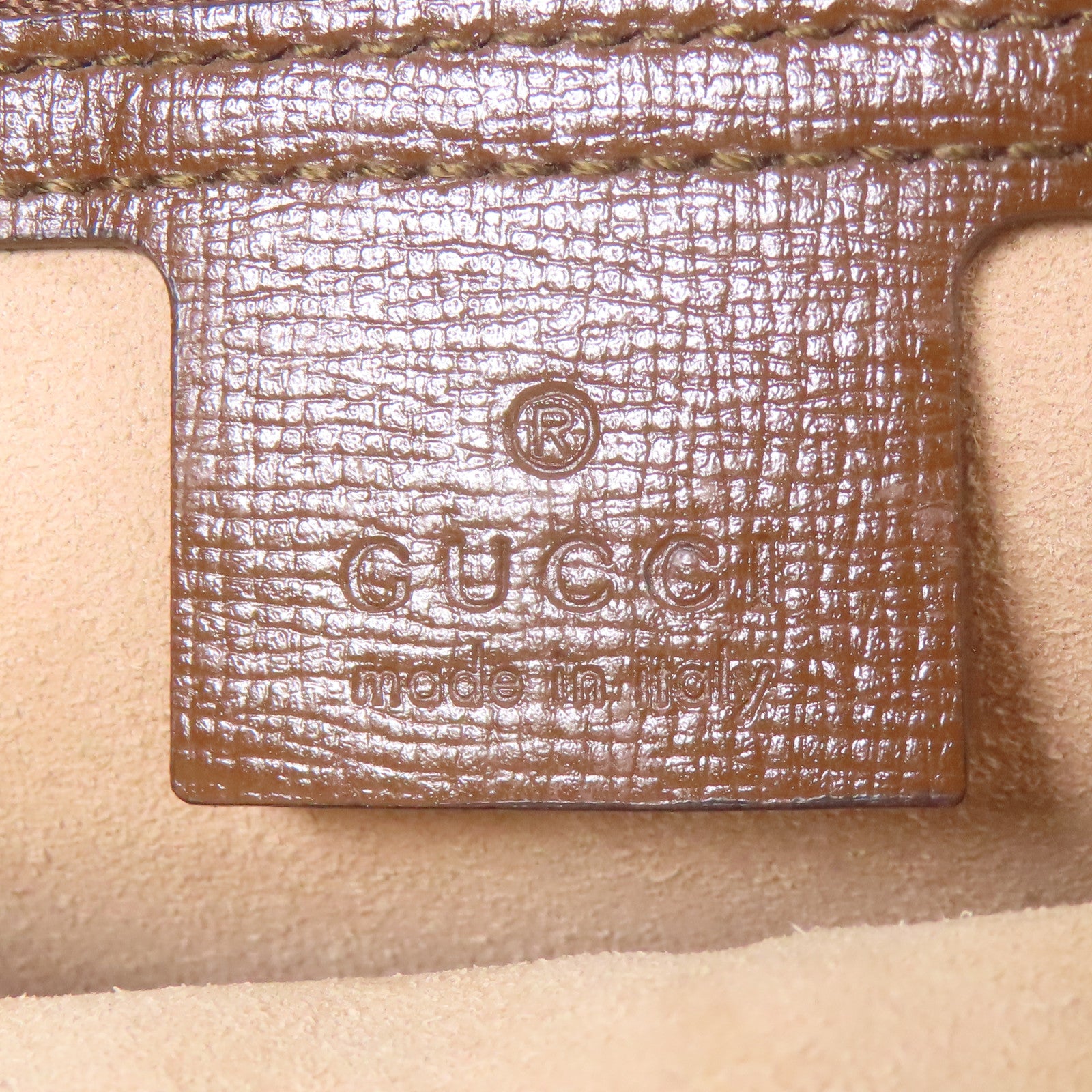 GUCCI 塗層帆布Horsebit 1955 Small Camera Bag金扣肩背袋