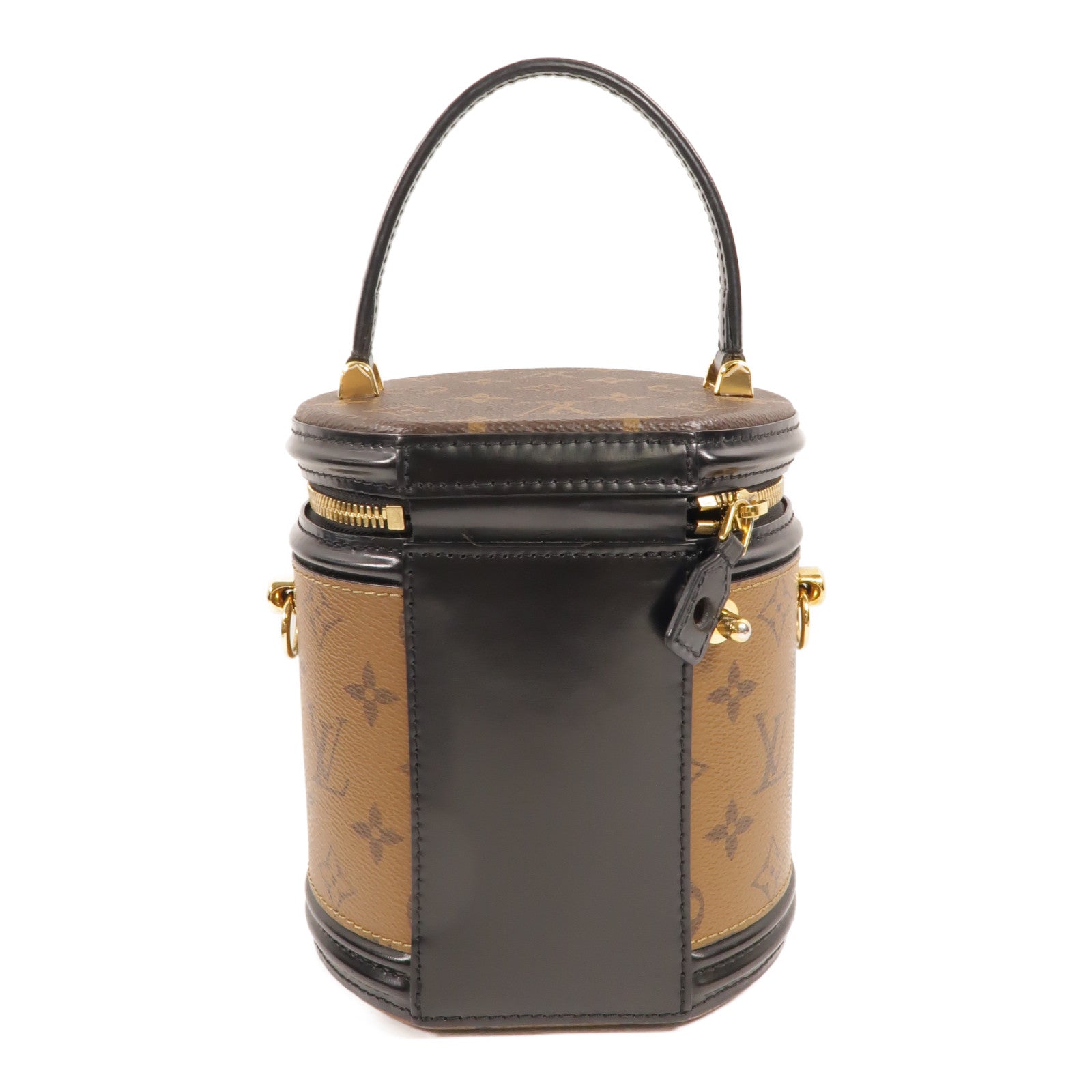 LOUIS VUITTON Monogram Reverse Cannes金扣手挽肩背兩用袋