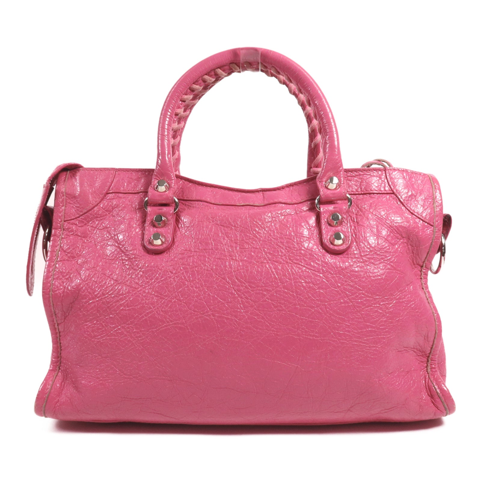 BALENCIAGA 羊皮皮革Classic City銀扣手挽肩背兩用袋