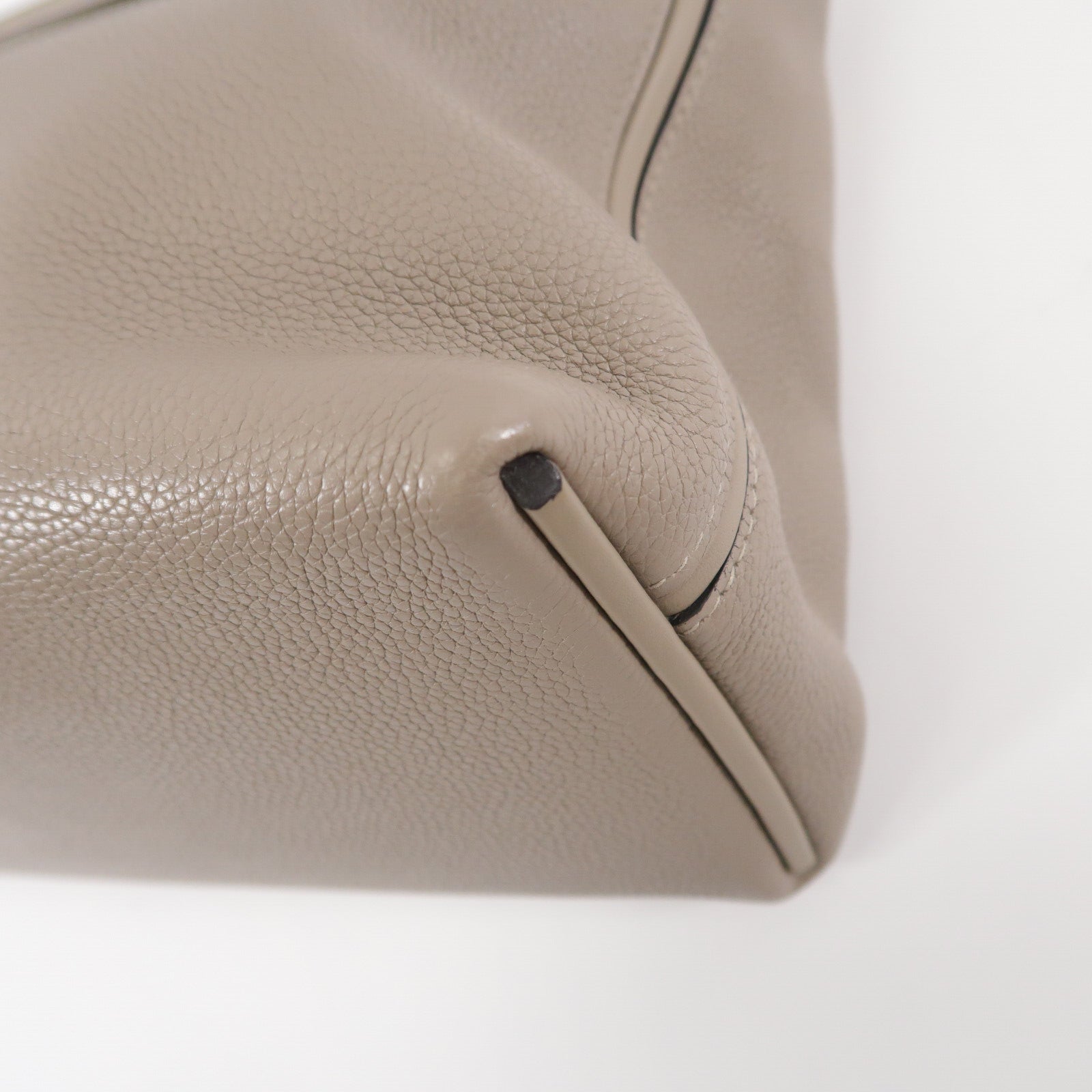 HERMES Togo皮革/Swift皮革24/24 29cm手挽肩背兩用袋Gris Asphalte