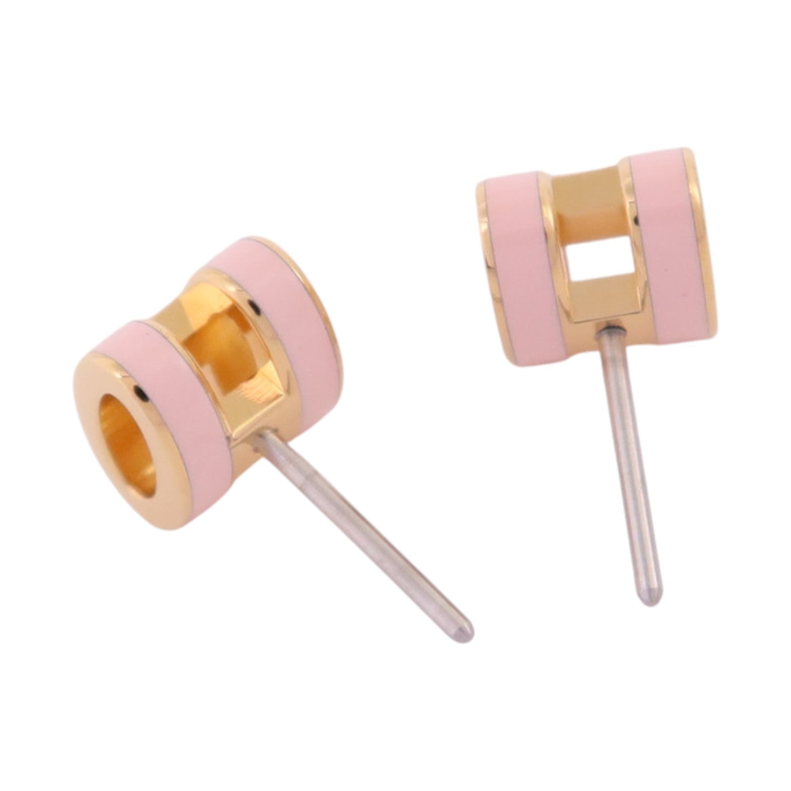 HERMES 金屬/琺瑯Mini Pop H Earrings金扣耳環