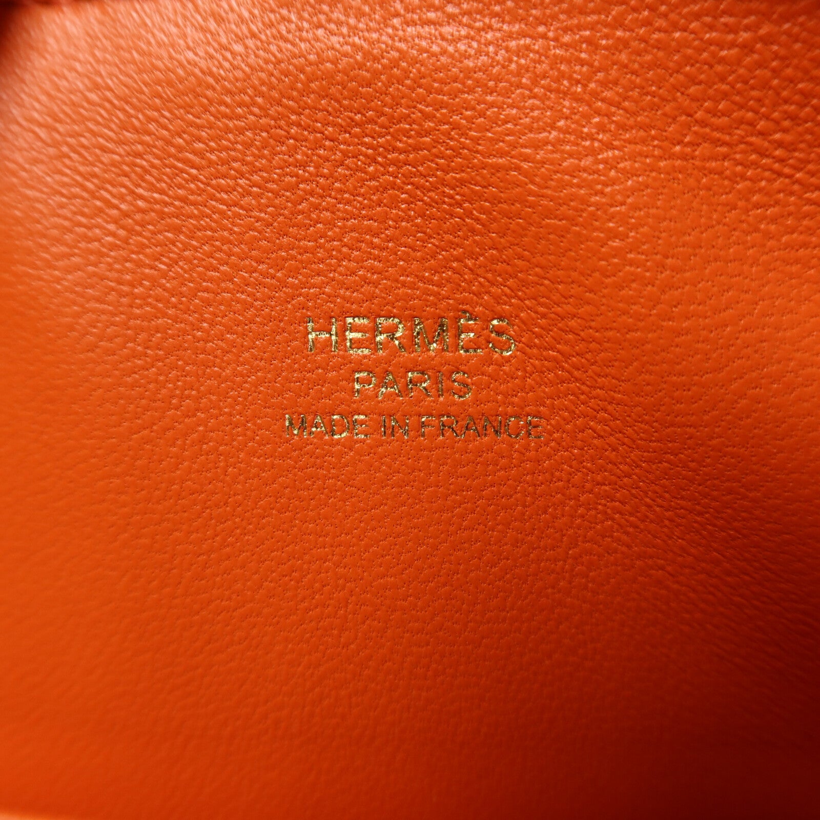 HERMES Chevre皮革Mini Bolide金扣手挽肩背兩用袋Orange Poppy
