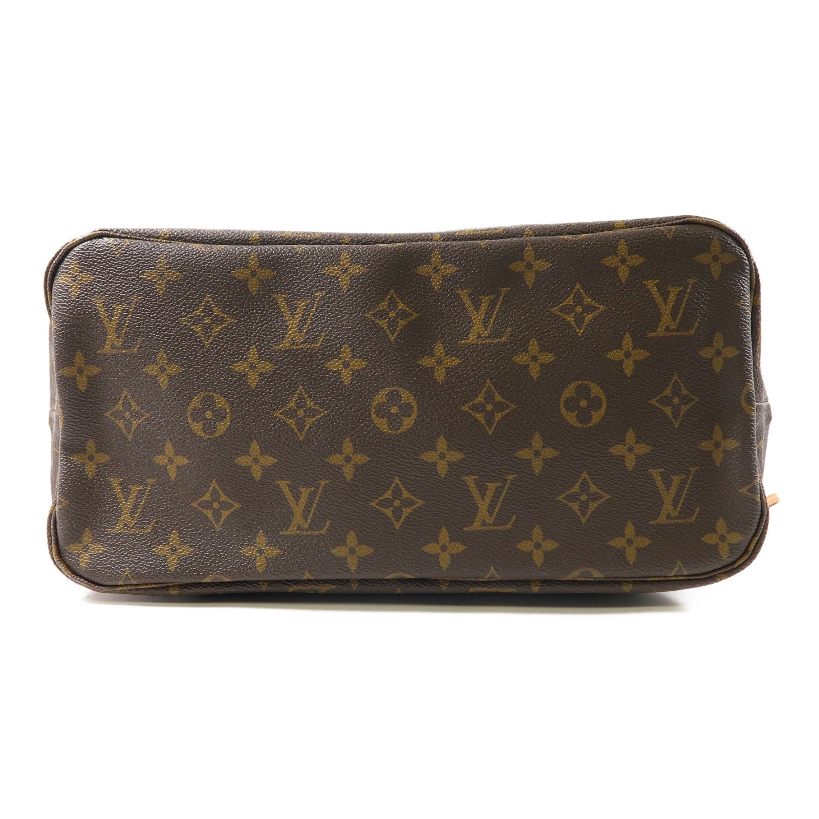 LOUIS VUITTON Monogram Neverfull MM金扣肩背袋啡色