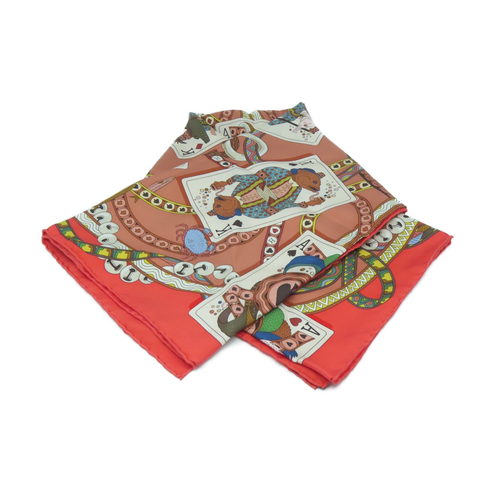 HERMES 【激減優惠】絲質Scarf 90x90絲巾紅色