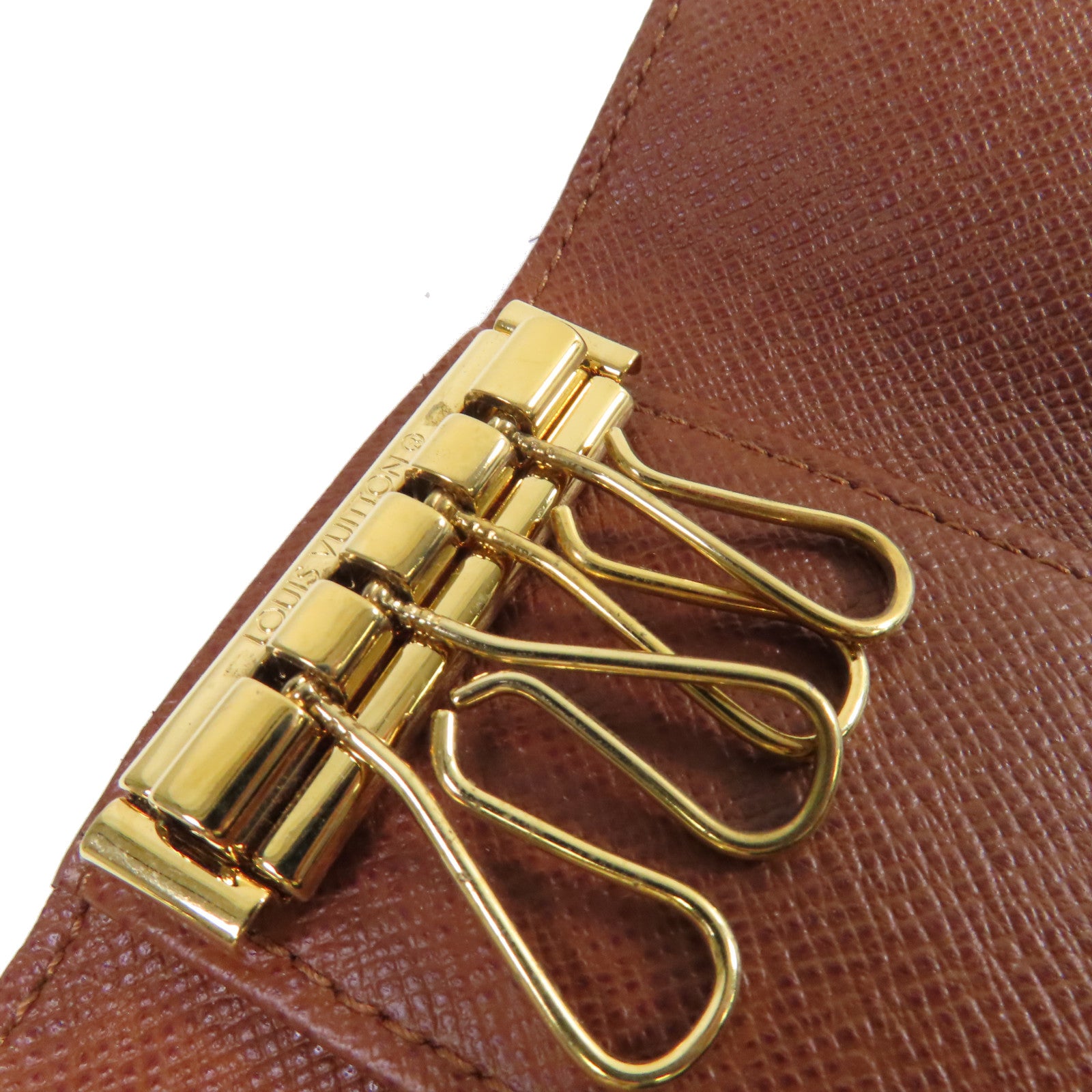 LOUIS VUITTON Monogram Multicles 4 Key Holder金扣鎖匙套啡色