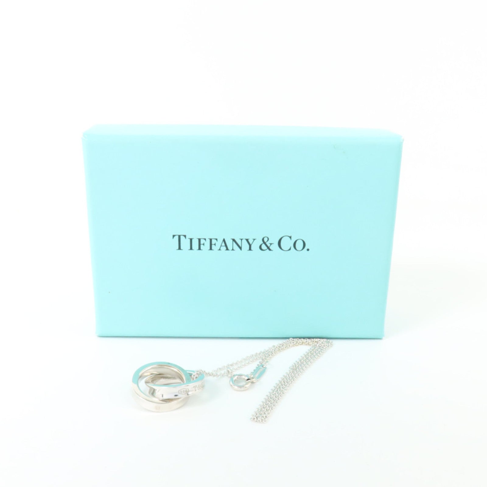 TIFFANY＆CO 925純銀Interlocking Circle Necklace項鏈