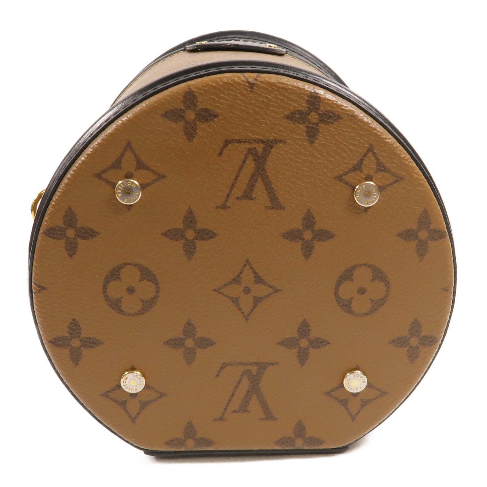 LOUIS VUITTON Monogram Reverse Cannes金扣手挽肩背兩用袋