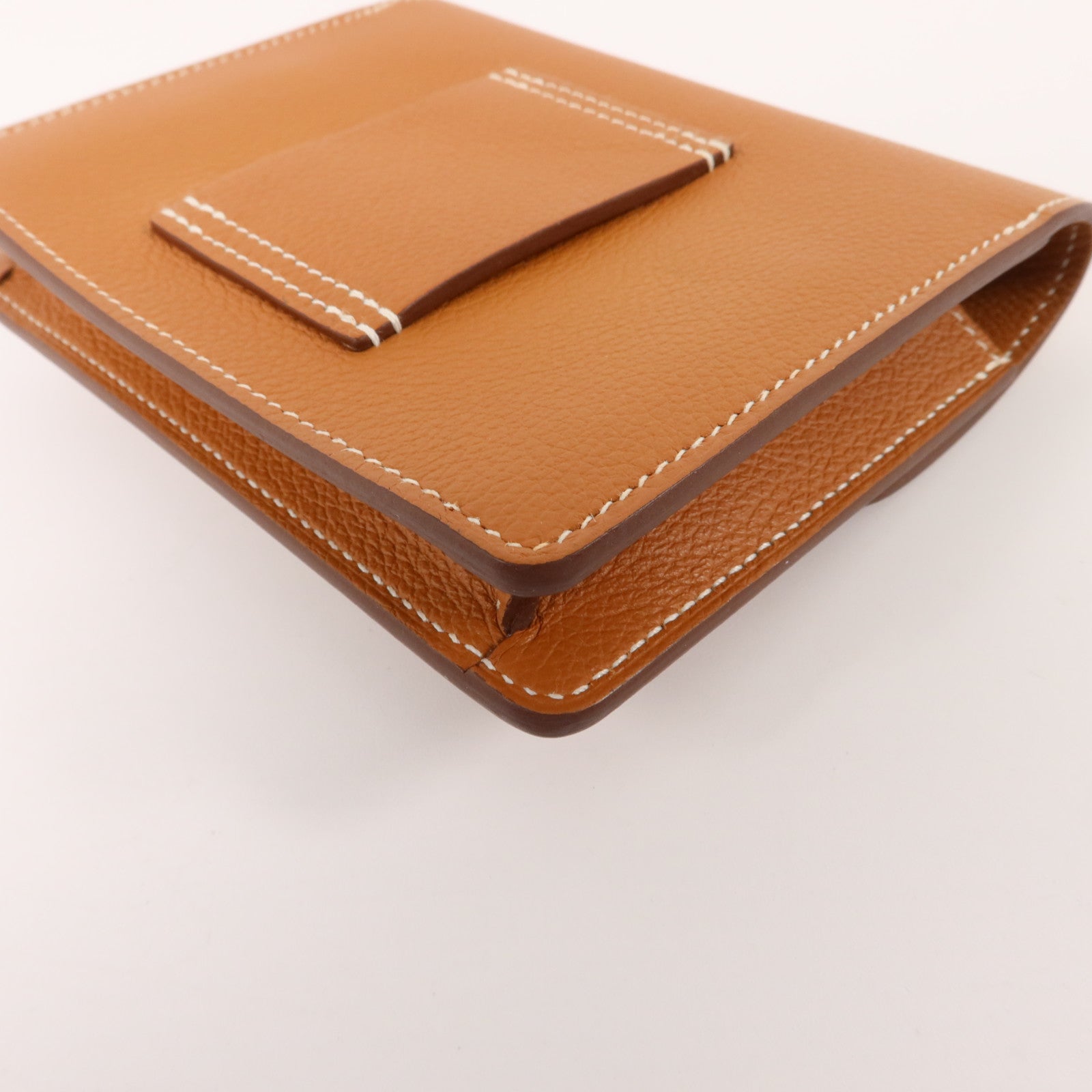 HERMES Evercolor皮革Roulis Slim錢包Gold