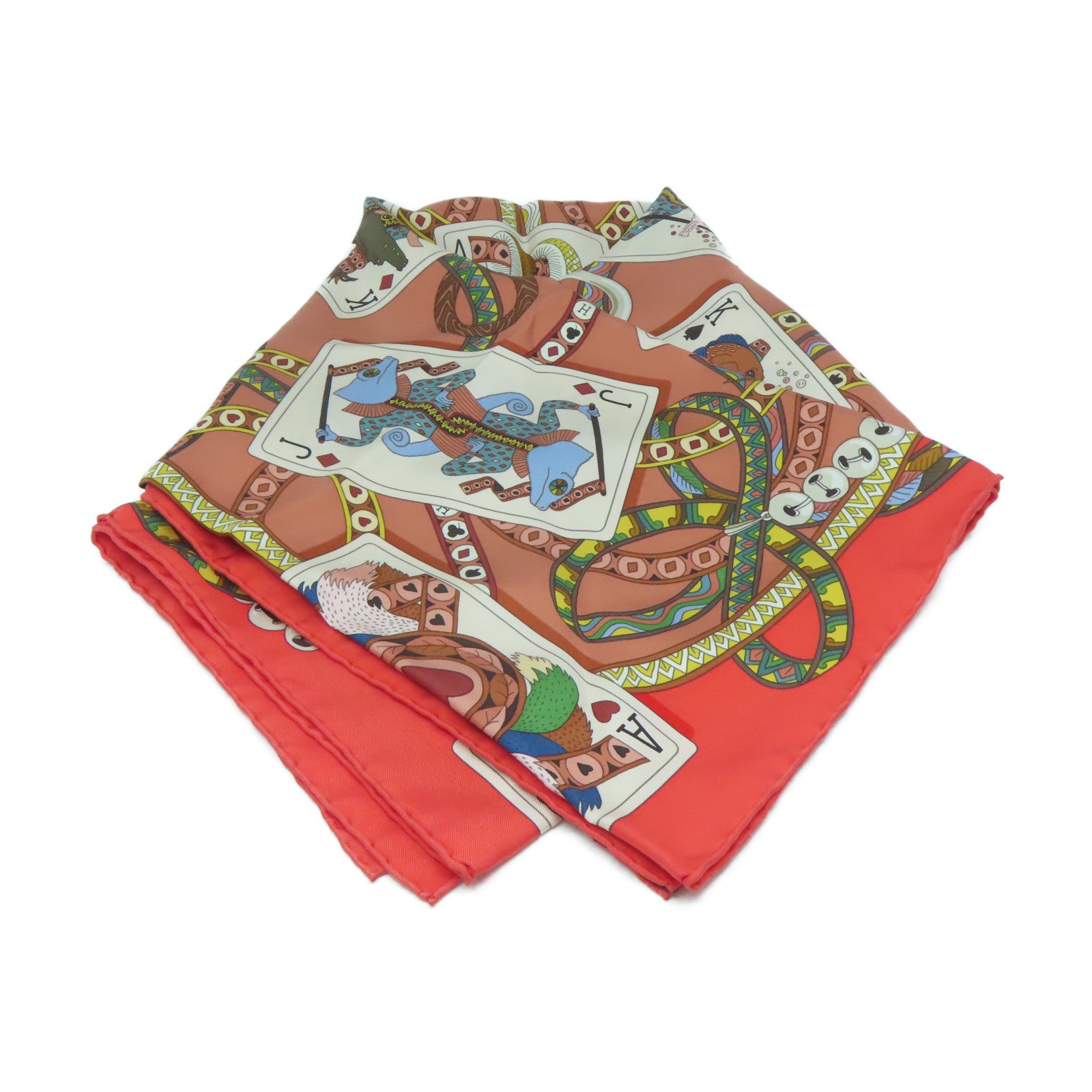 HERMES 【激減優惠】絲質Scarf 90x90絲巾紅色