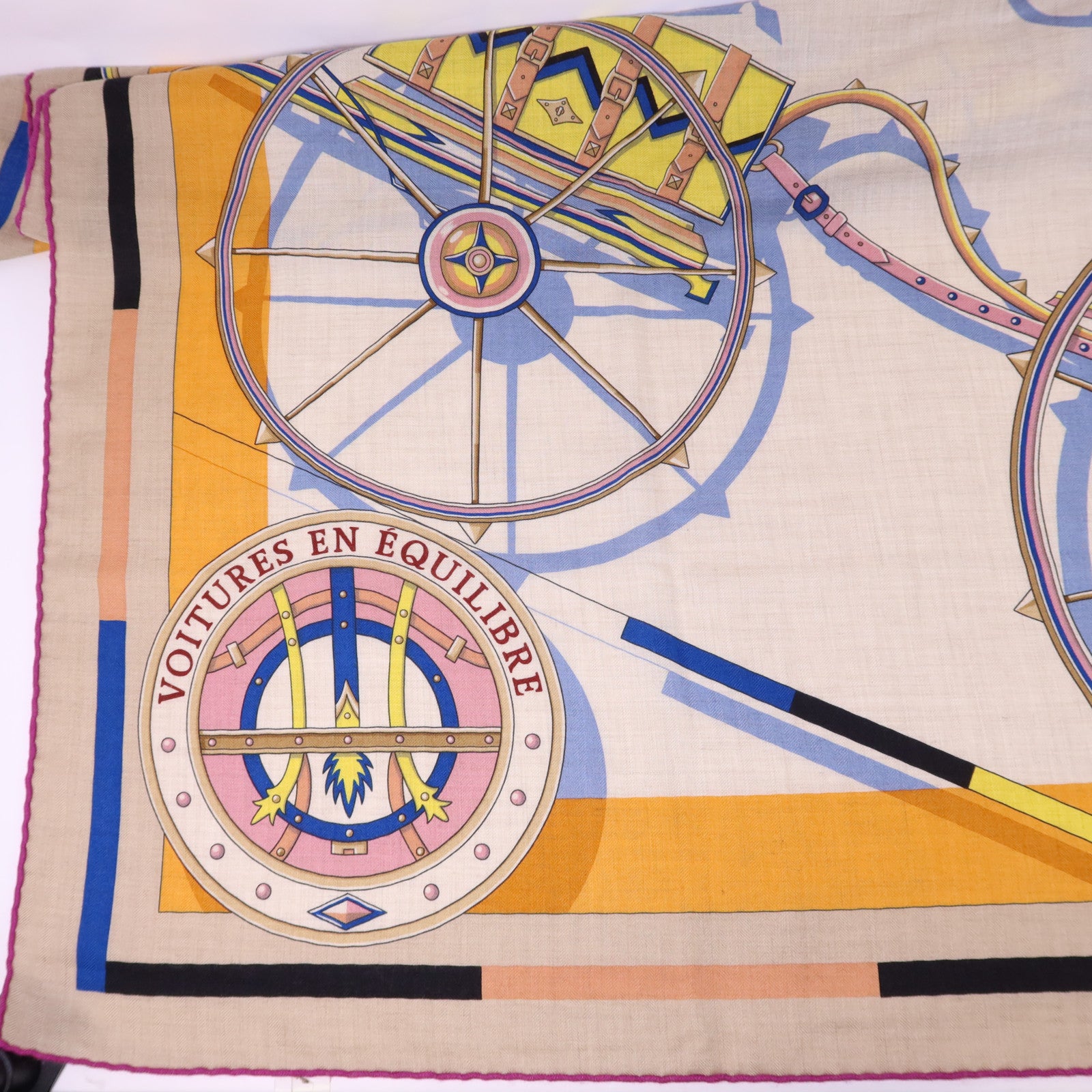 HERMES 絲質/羊絨Scarf 140X140絲巾