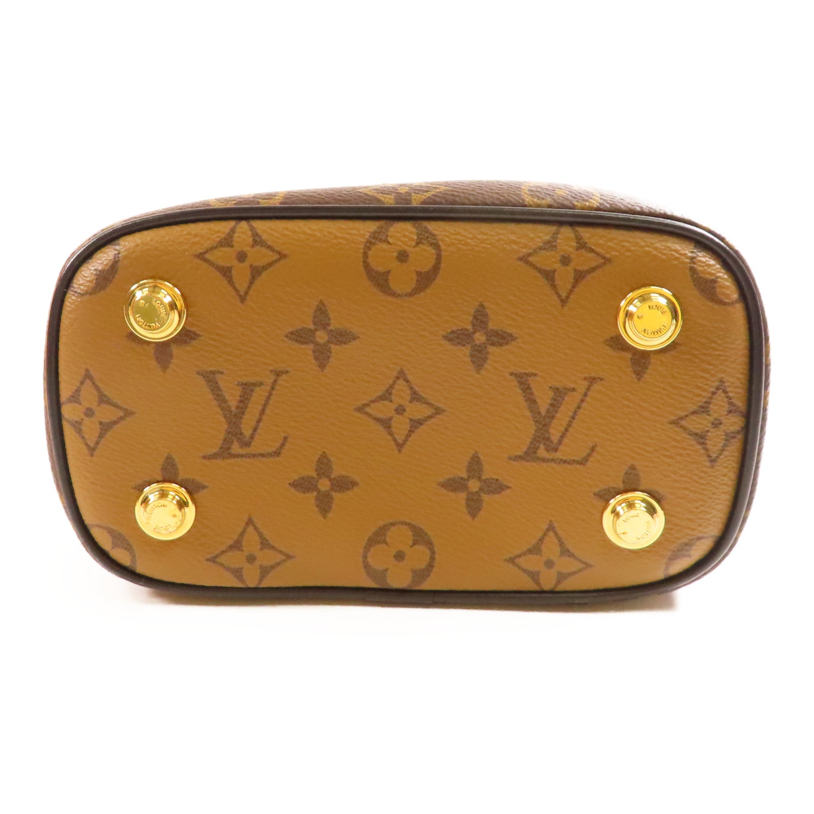 LOUIS VUITTON 【激減優惠】Monogram Reverse Vanity PM金扣手挽肩背兩用袋棕色