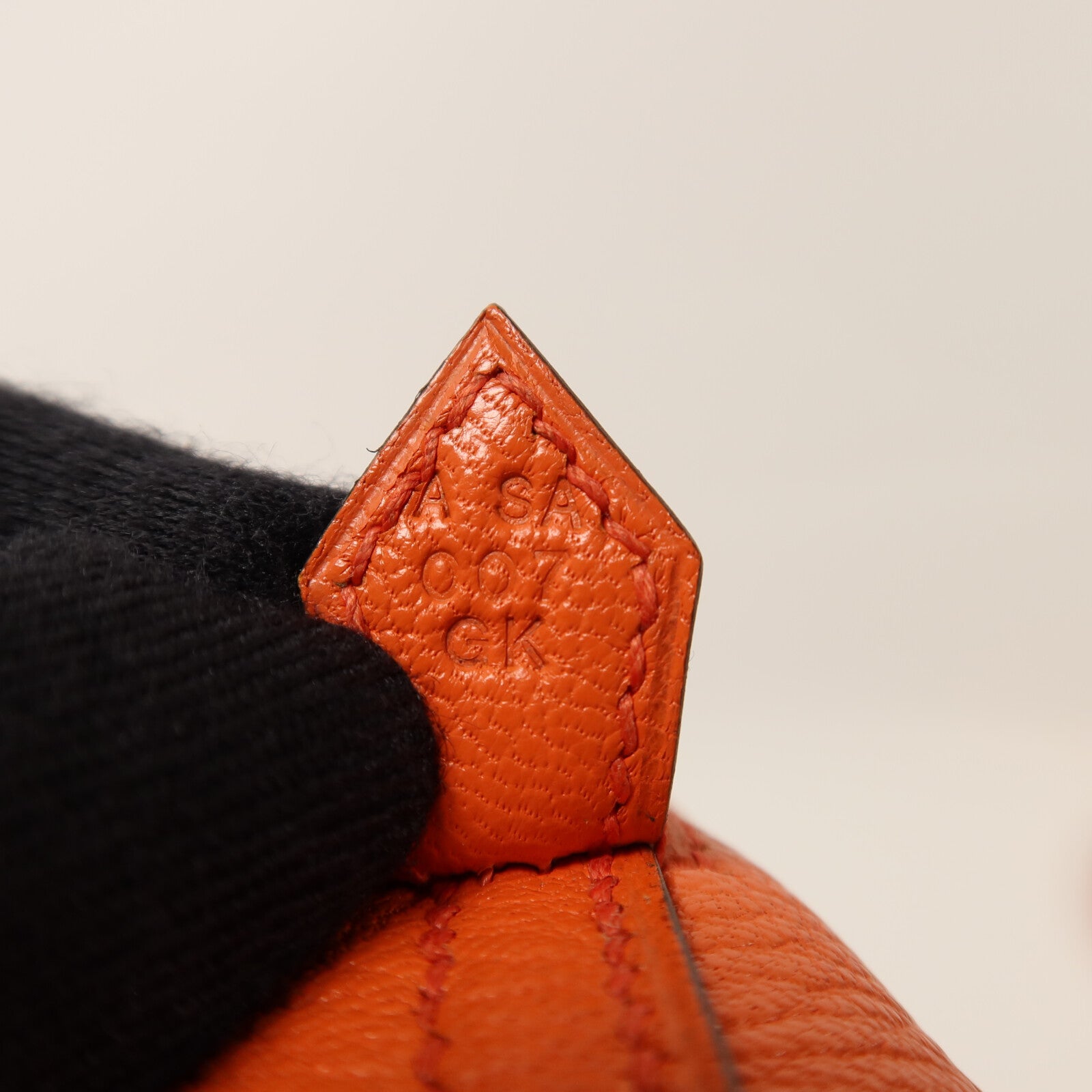 HERMES Chevre皮革Mini Bolide金扣手挽肩背兩用袋Orange Poppy