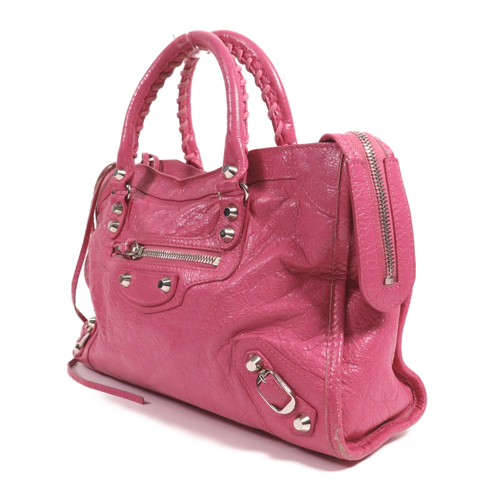 BALENCIAGA 羊皮皮革Classic City銀扣手挽肩背兩用袋