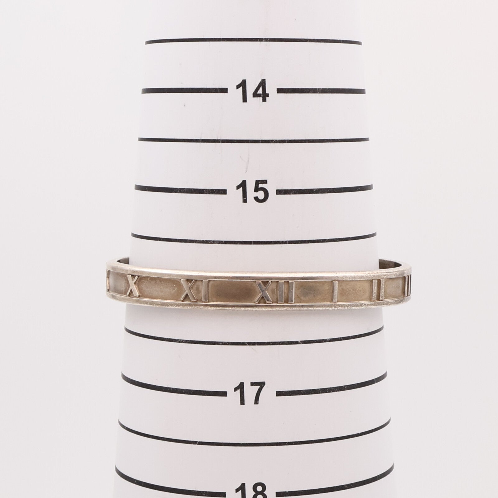 TIFFANY＆CO 925純銀Atlas Bangle鑽石手鐲