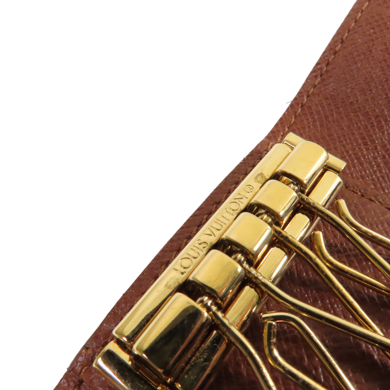 LOUIS VUITTON Monogram Multicles 4 Key Holder金扣鎖匙套啡色