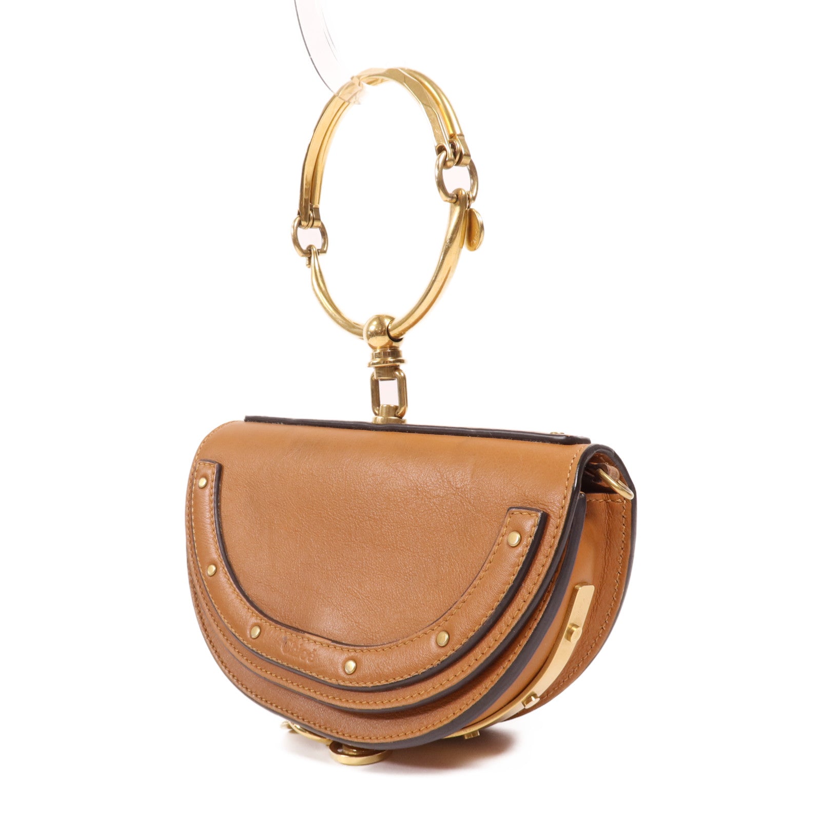 Chloe 牛皮皮革Shoulder Bag金扣手挽肩背兩用袋