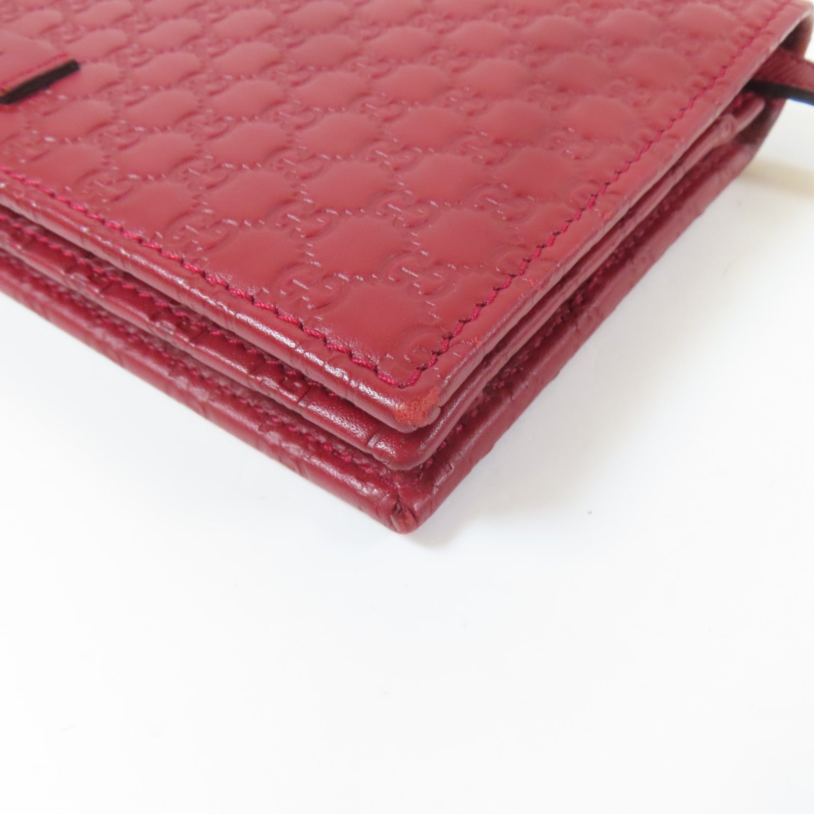 GUCCI 牛皮皮革Shoulder Bag金扣肩背袋紅色