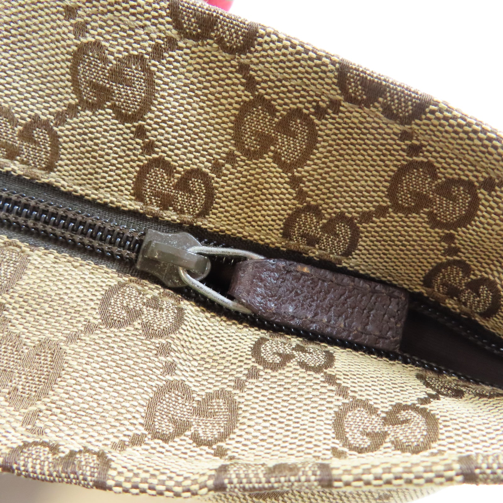 GUCCI 【激減優惠】帆布Tote Bag銀扣肩背袋啡色