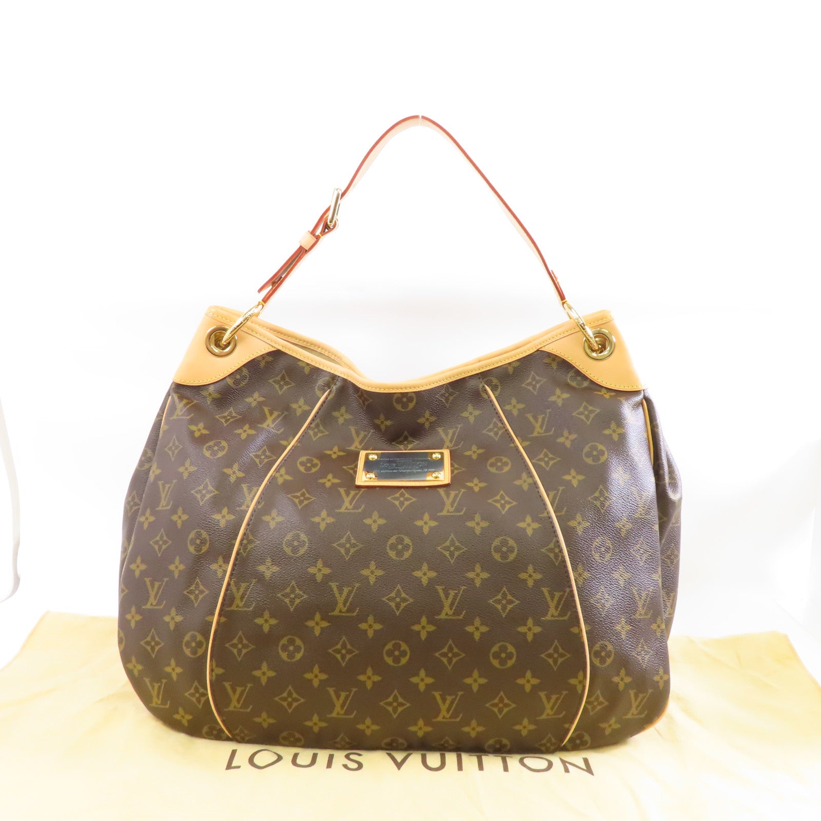 LOUIS VUITTON Monogram Galliera GM金扣肩背袋棕色