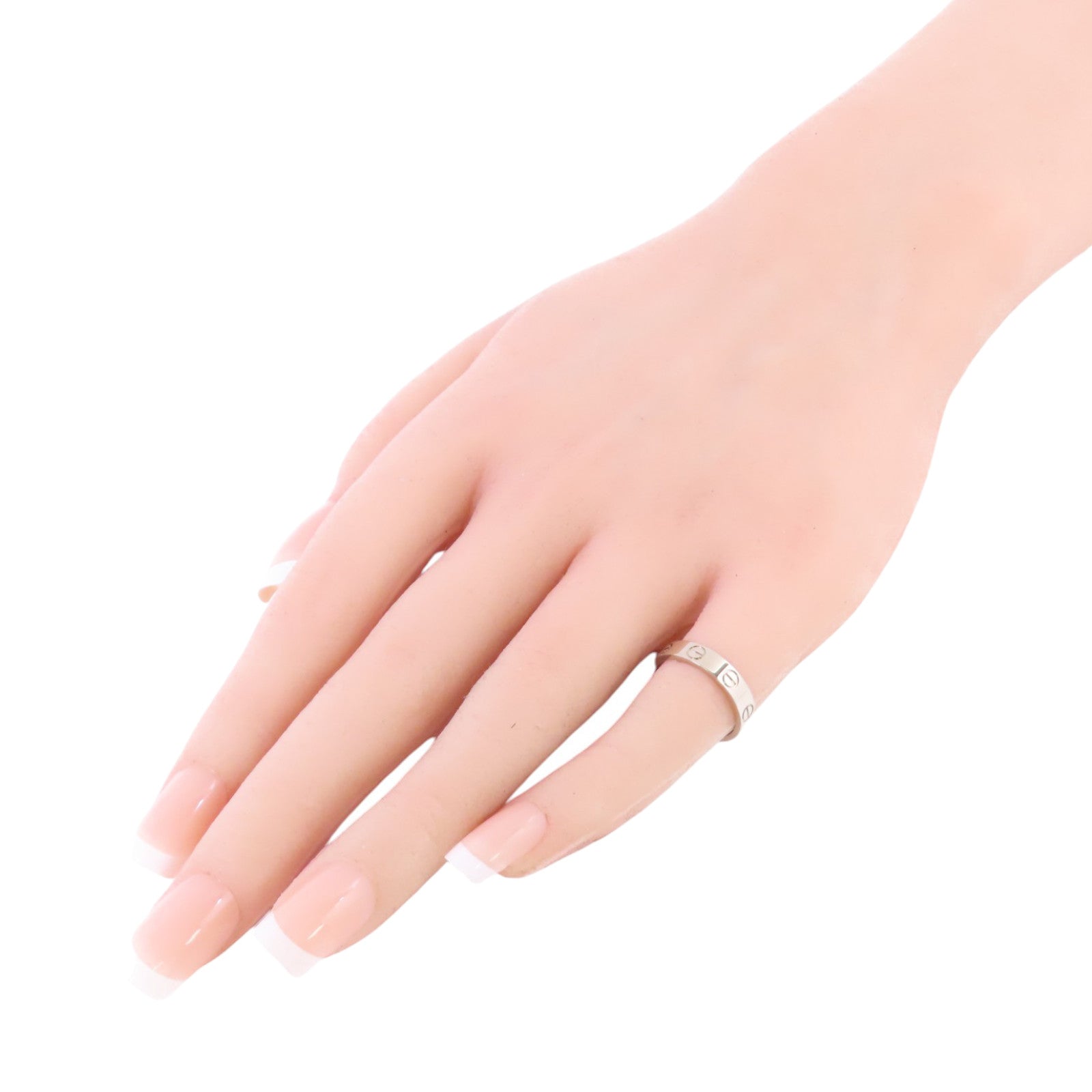 CARTIER 18K白金/Mini Love Ring戒指Cartier#47/US#3.75