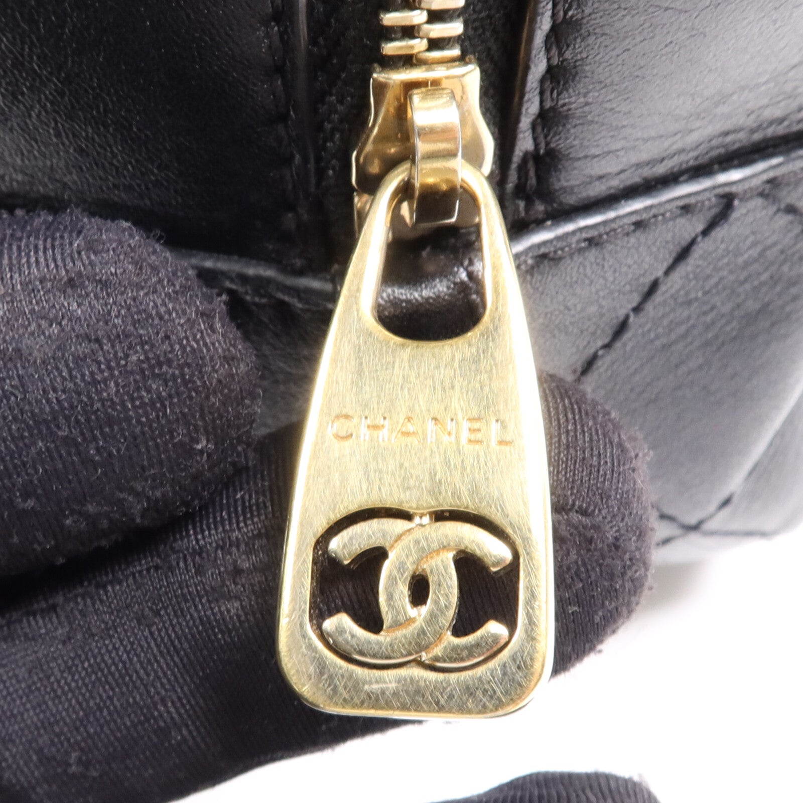 CHANEL 牛皮皮革Chain Shoulder Bag金扣鏈帶肩背袋